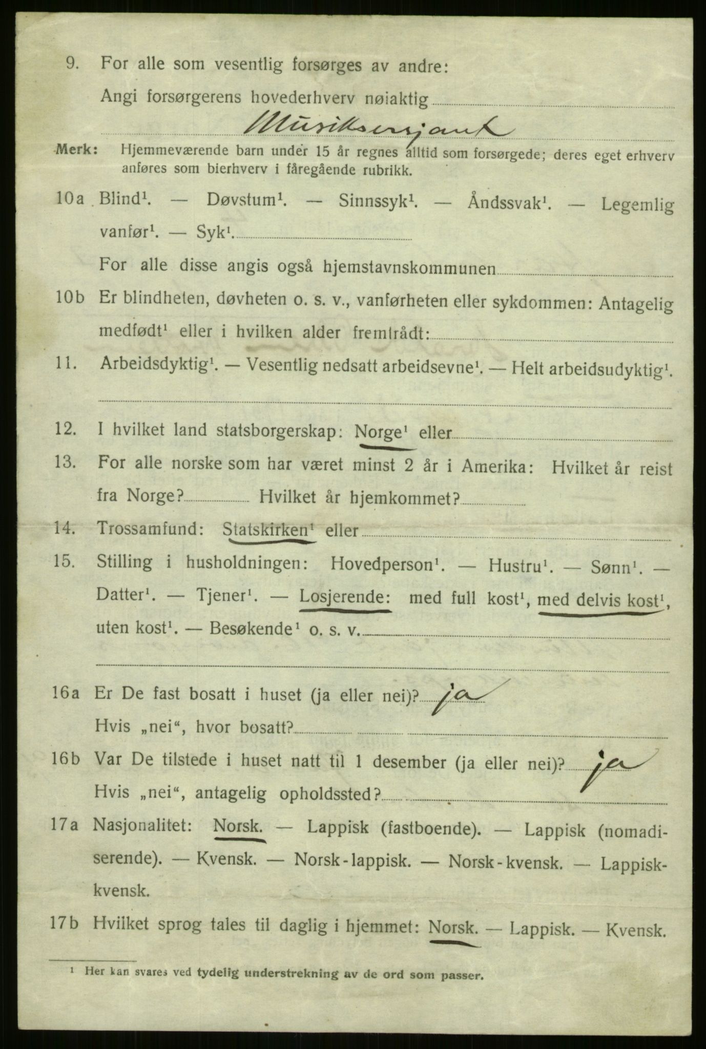 SATØ, 1920 census for Harstad, 1920, p. 2941