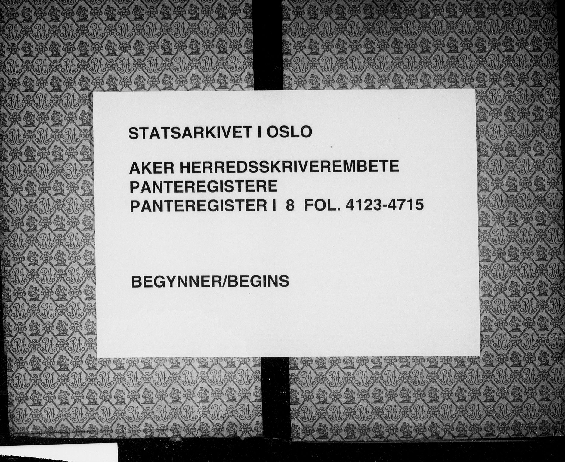 Aker herredsskriveri, SAO/A-10896/G/Ga/Gab/Gaba/L0008: Mortgage register no. I 8, 1892-1950