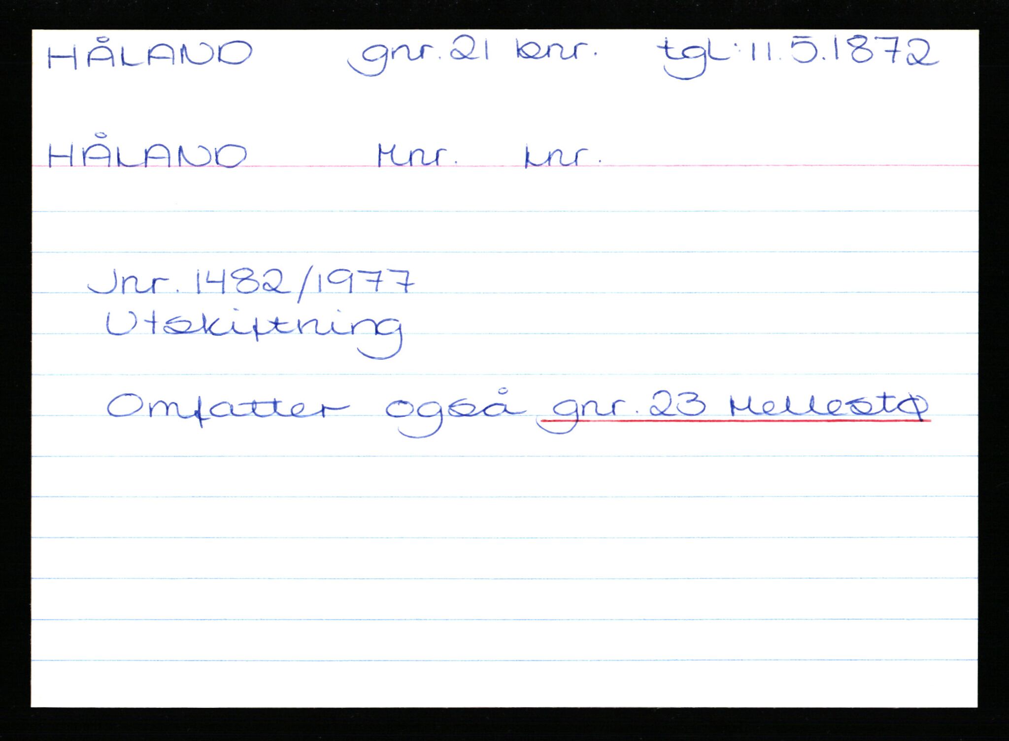 Statsarkivet i Stavanger, AV/SAST-A-101971/03/Y/Yk/L0020: Registerkort sortert etter gårdsnavn: Høle - Idsal, 1750-1930, p. 297