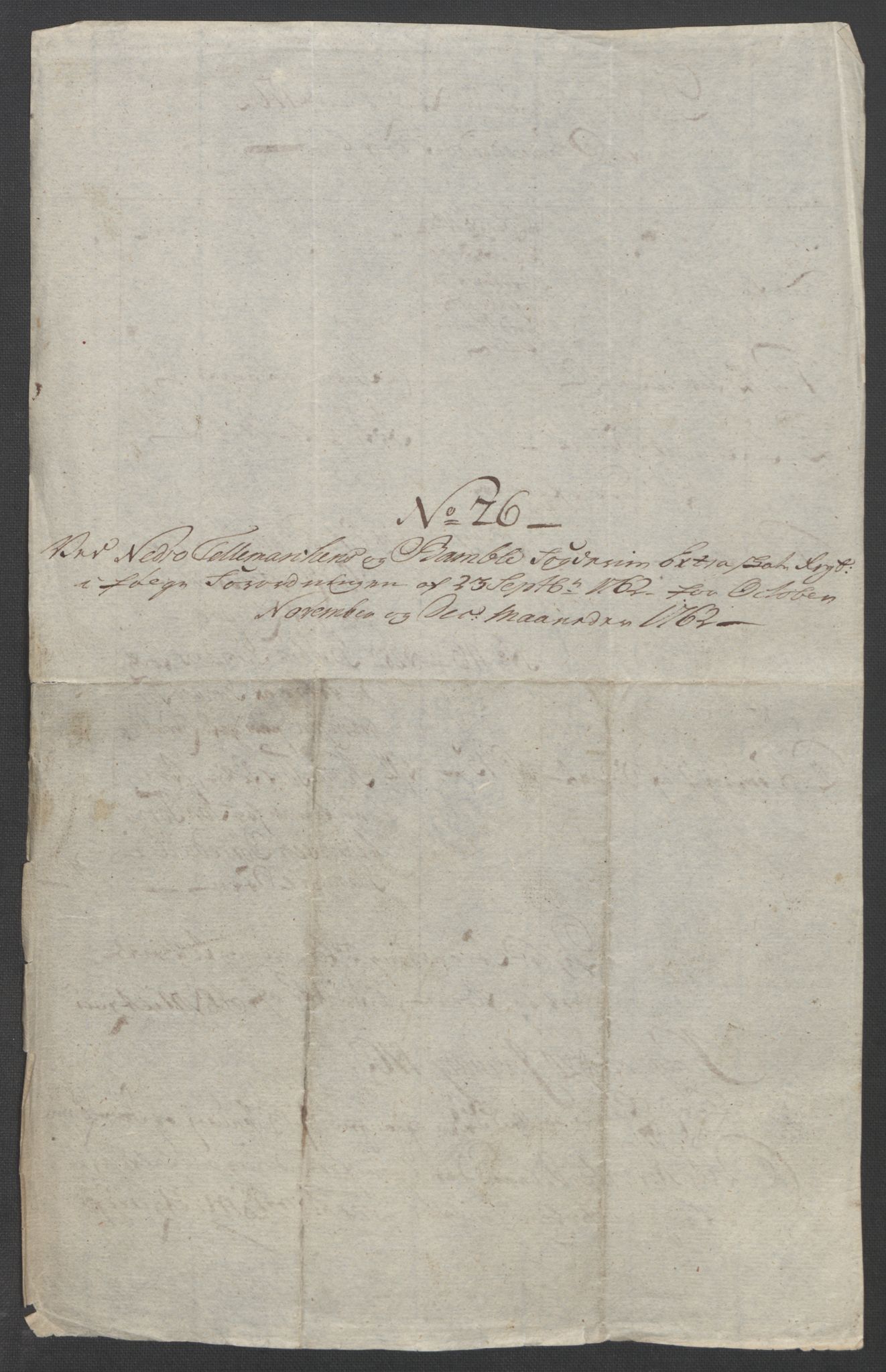 Rentekammeret inntil 1814, Reviderte regnskaper, Fogderegnskap, AV/RA-EA-4092/R37/L2239: Ekstraskatten Nedre Telemark og Bamble, 1762-1763, p. 240