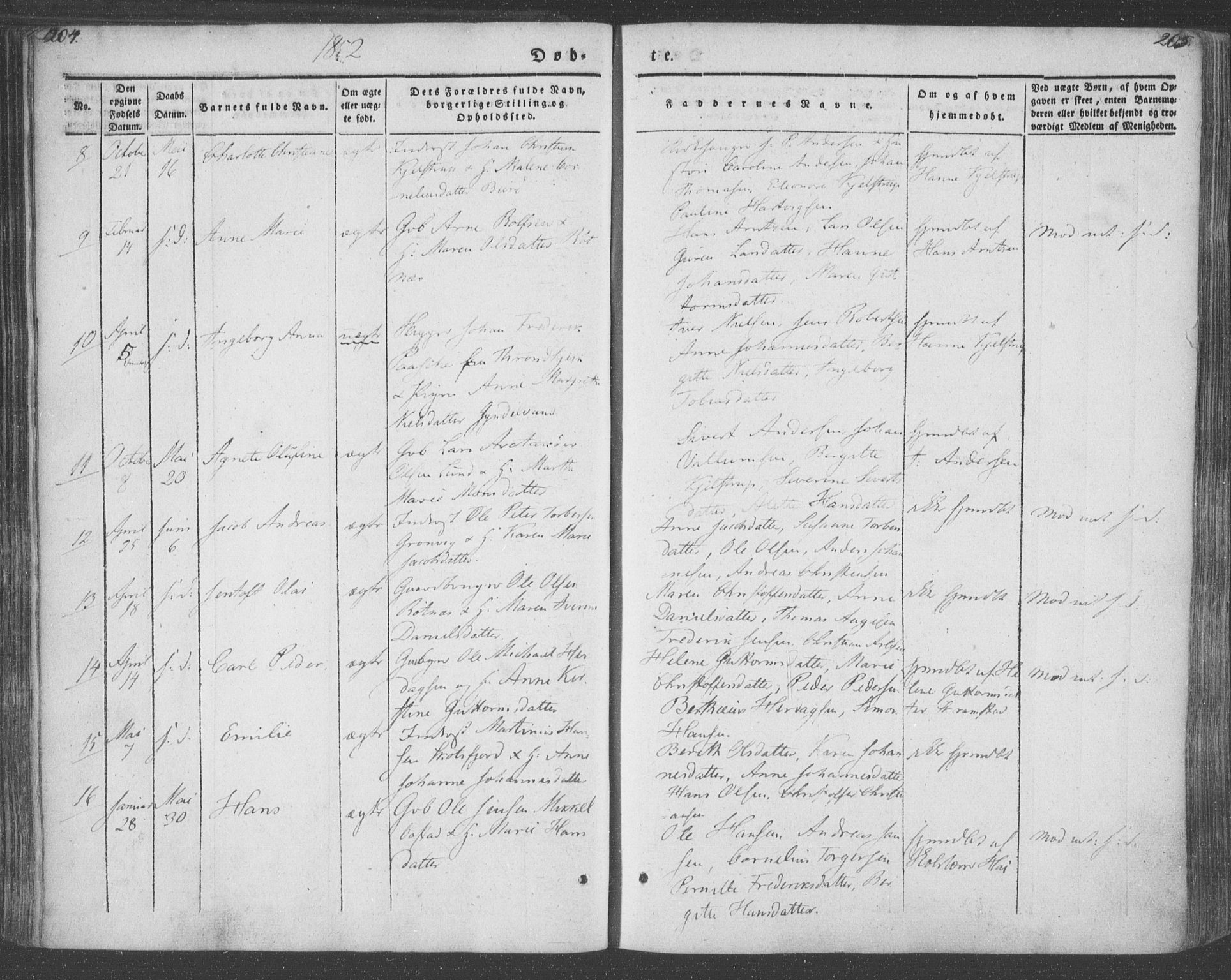 Ministerialprotokoller, klokkerbøker og fødselsregistre - Nordland, AV/SAT-A-1459/855/L0799: Parish register (official) no. 855A07, 1834-1852, p. 204-205