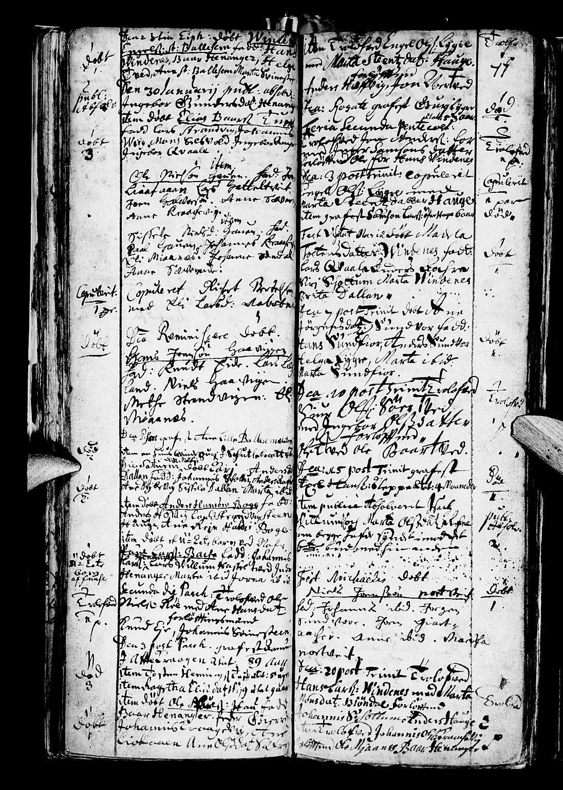 Os sokneprestembete, SAB/A-99929: Parish register (official) no. A 5, 1669-1760, p. 47