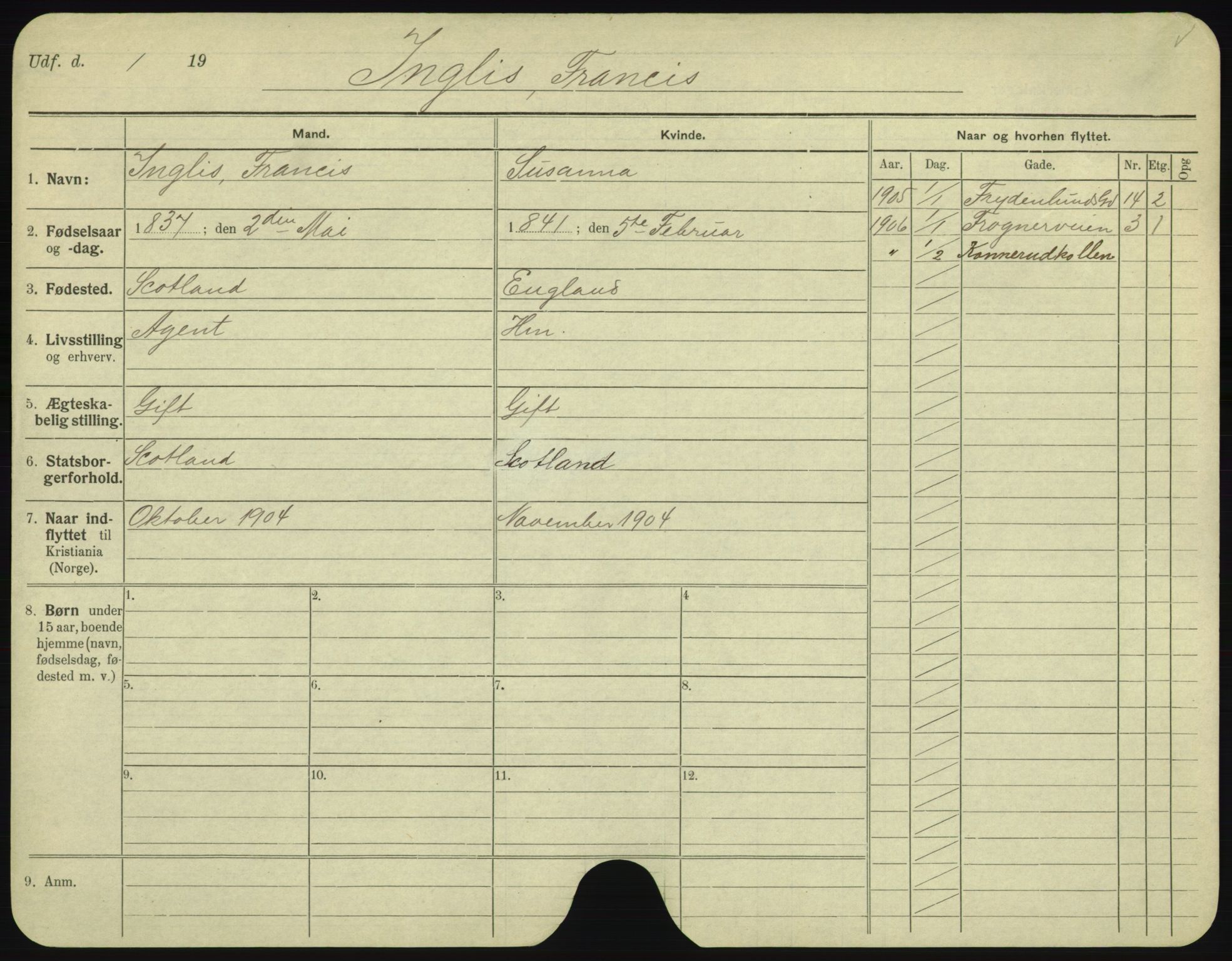 Oslo folkeregister, Registerkort, AV/SAO-A-11715/F/Fa/Fac/L0005: Menn, 1906-1914, p. 15a