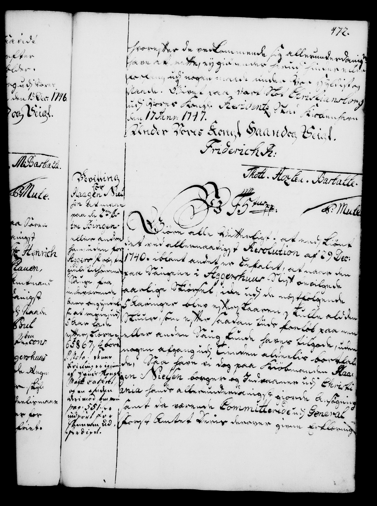 Rentekammeret, Kammerkanselliet, RA/EA-3111/G/Gg/Gga/L0005: Norsk ekspedisjonsprotokoll med register (merket RK 53.5), 1741-1749, p. 472