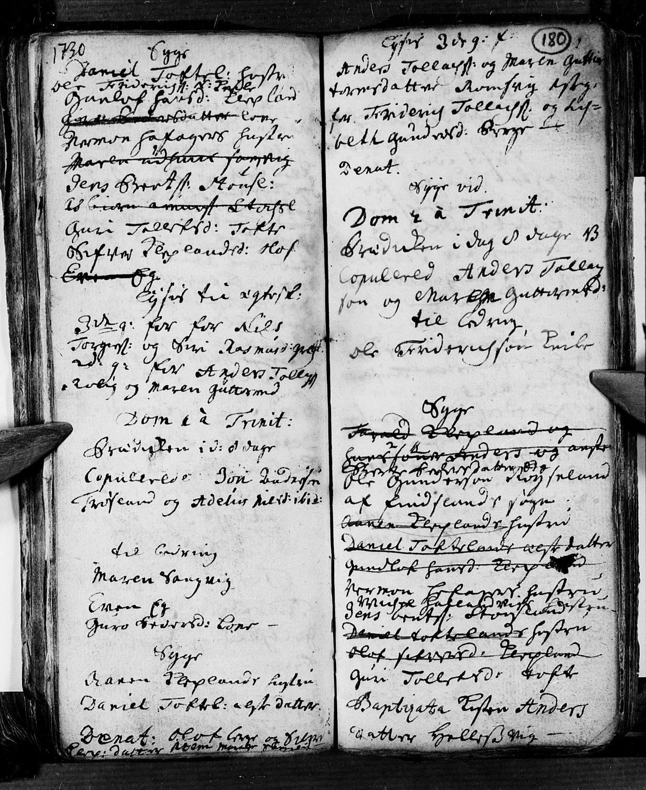 Søgne sokneprestkontor, AV/SAK-1111-0037/F/Fa/Fab/L0001: Parish register (official) no. A 1, 1716-1740, p. 180