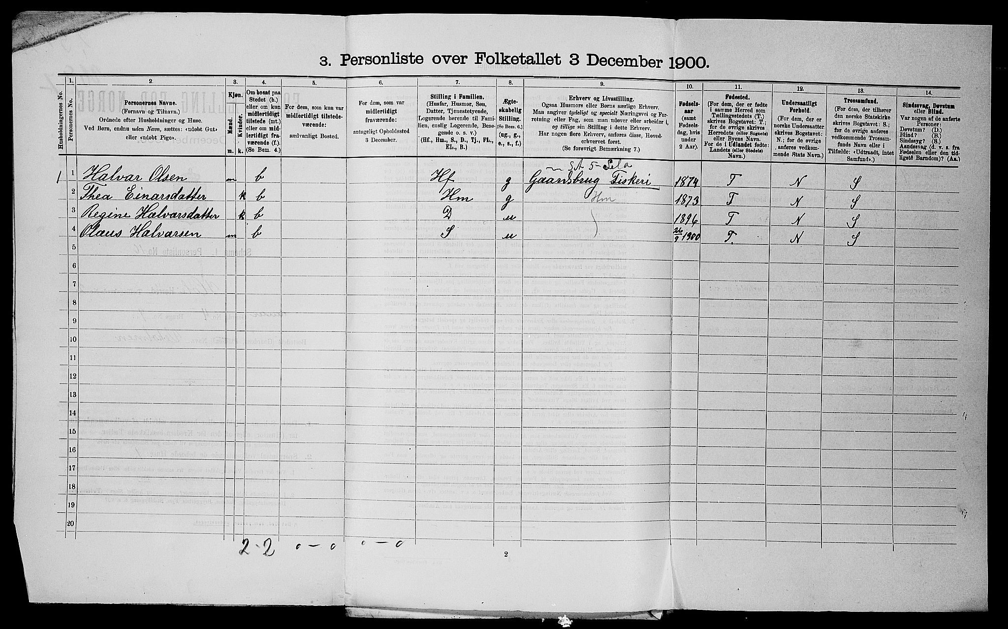 SAST, 1900 census for Høle, 1900, p. 28