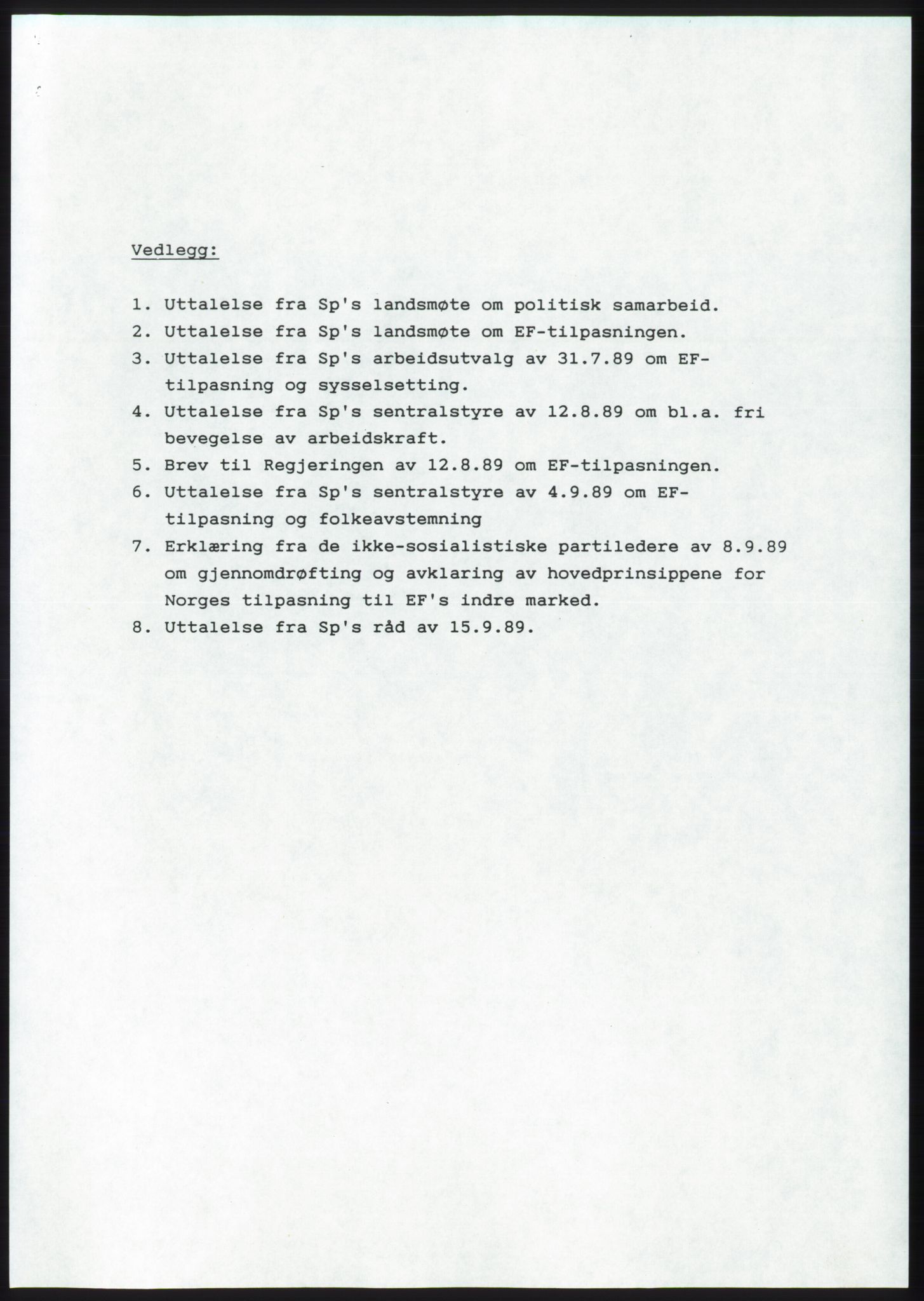 Forhandlingsmøtene 1989 mellom Høyre, KrF og Senterpartiet om dannelse av regjering, RA/PA-0697/A/L0001: Forhandlingsprotokoll med vedlegg, 1989, p. 32