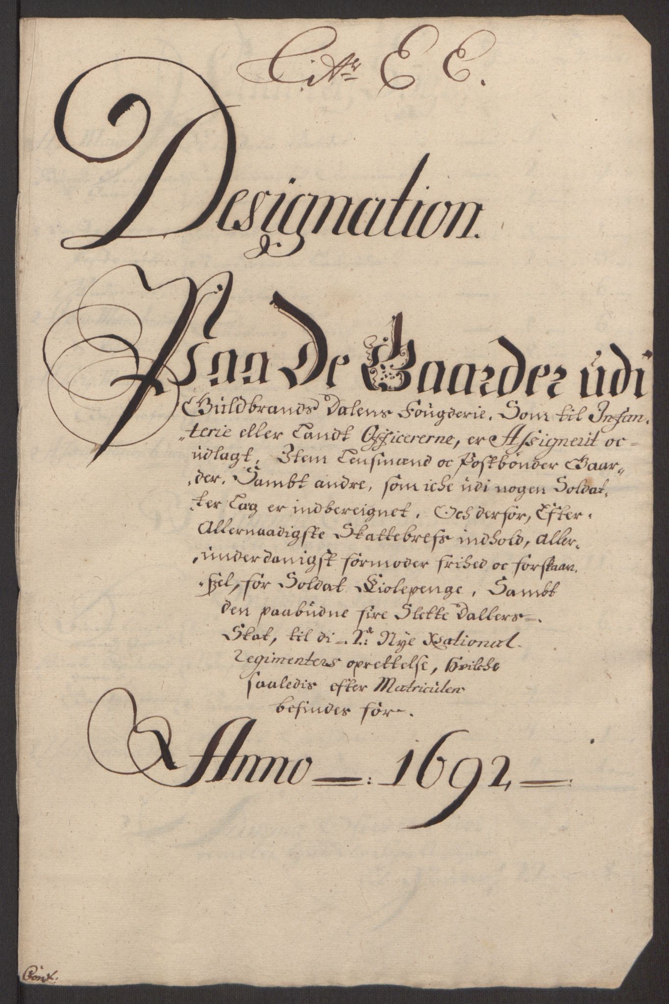 Rentekammeret inntil 1814, Reviderte regnskaper, Fogderegnskap, RA/EA-4092/R17/L1166: Fogderegnskap Gudbrandsdal, 1690-1692, p. 97