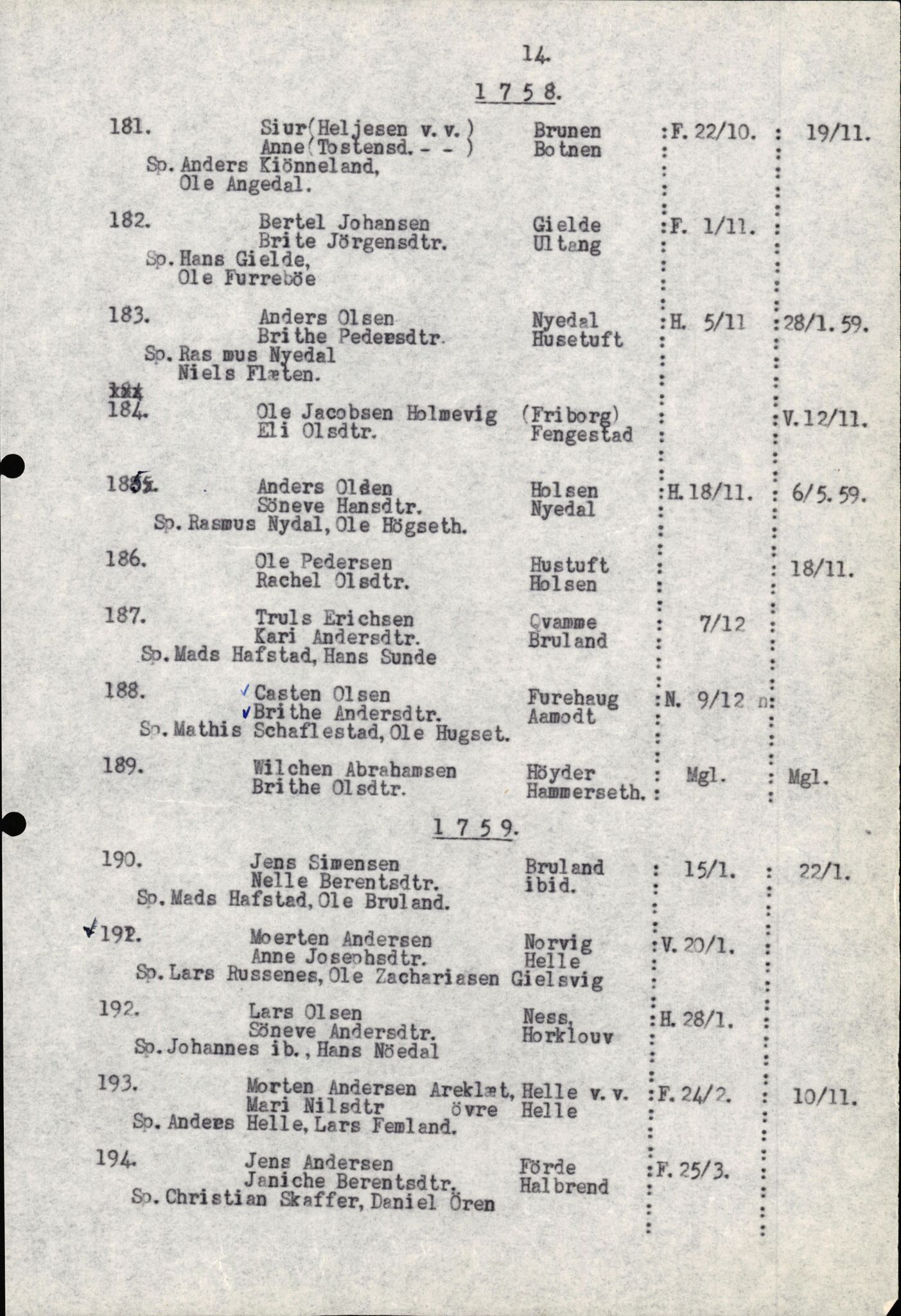 Samling av fulltekstavskrifter, SAB/FULLTEKST/B/14/0007: Førde sokneprestembete, ministerialbok nr. A 3, 1749-1764, p. 15