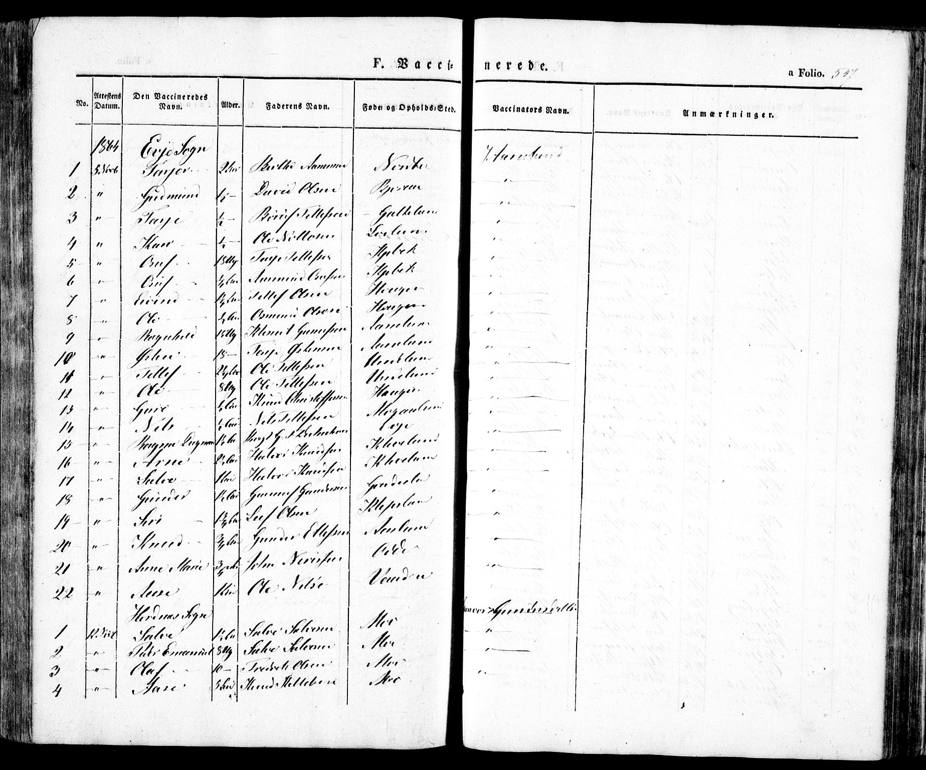 Evje sokneprestkontor, SAK/1111-0008/F/Fa/Faa/L0005: Parish register (official) no. A 5, 1843-1865, p. 547