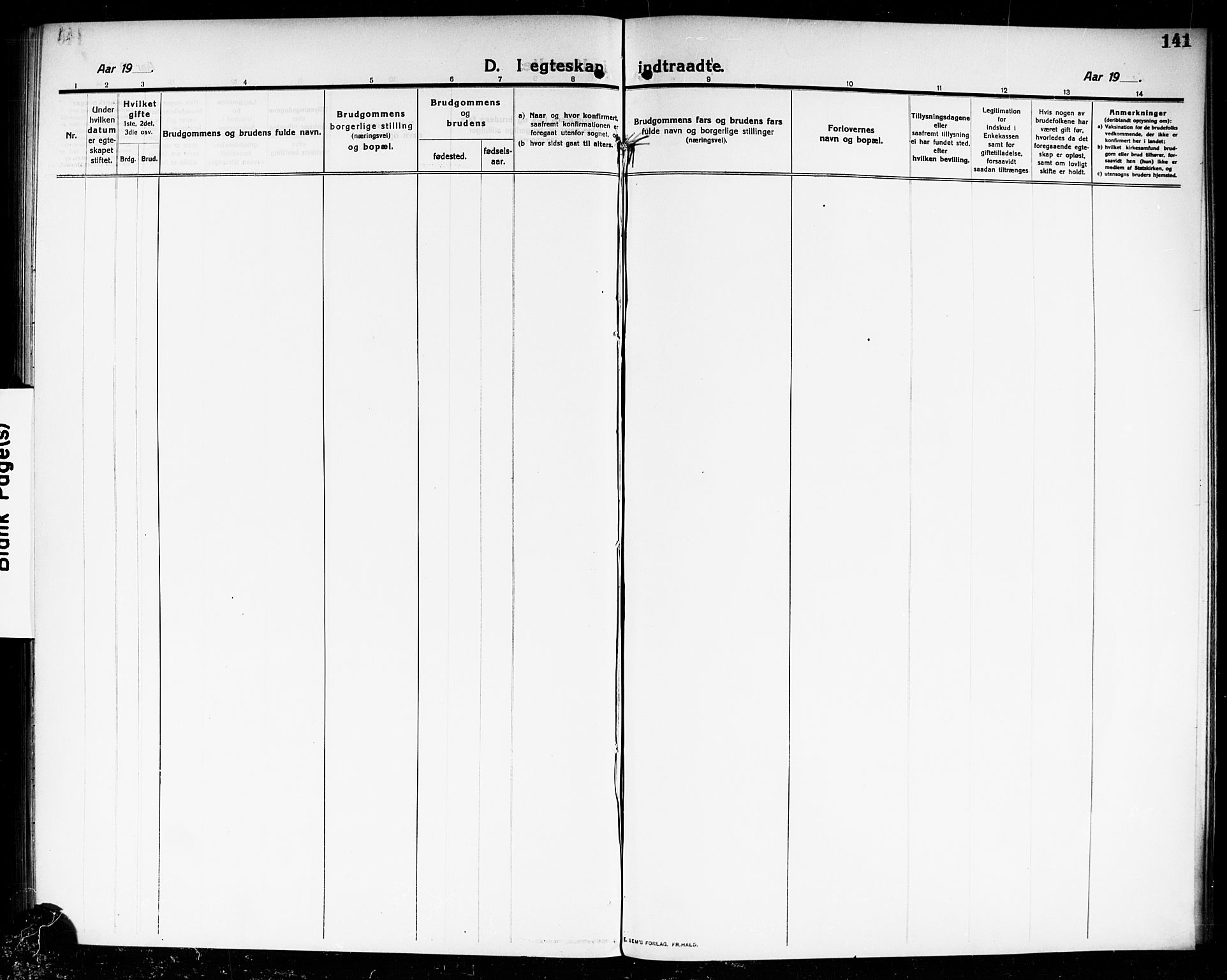 Moss prestekontor Kirkebøker, SAO/A-2003/G/Gb/L0003: Parish register (copy) no. II 3, 1910-1919, p. 141