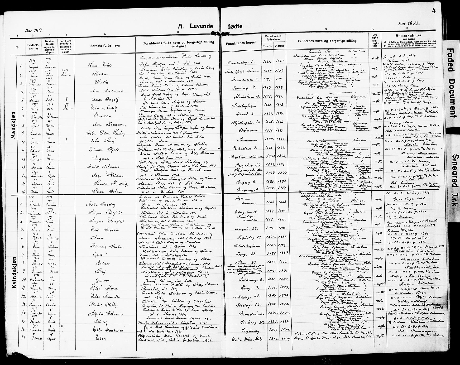 Skedsmo prestekontor Kirkebøker, SAO/A-10033a/G/Gc/L0002: Parish register (copy) no. III 2, 1917-1931, p. 4