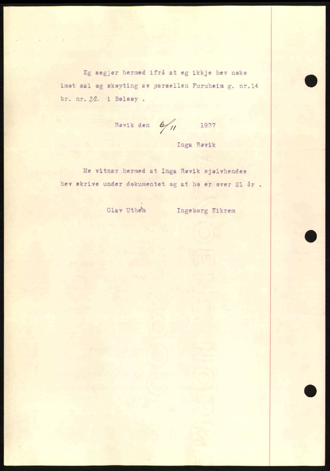 Romsdal sorenskriveri, SAT/A-4149/1/2/2C: Mortgage book no. A4, 1937-1938, Diary no: : 380/1938