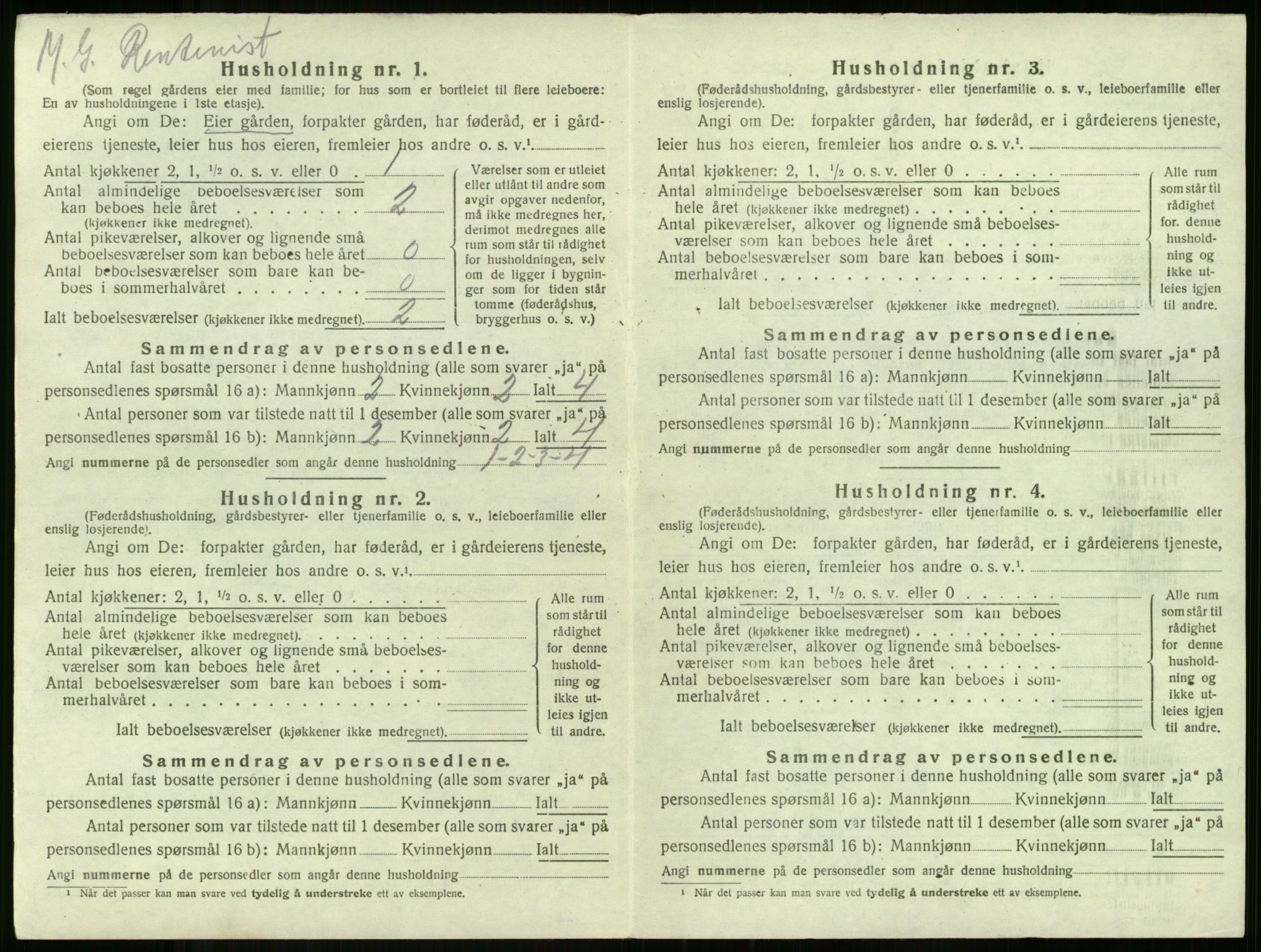 SAKO, 1920 census for Borre, 1920, p. 806