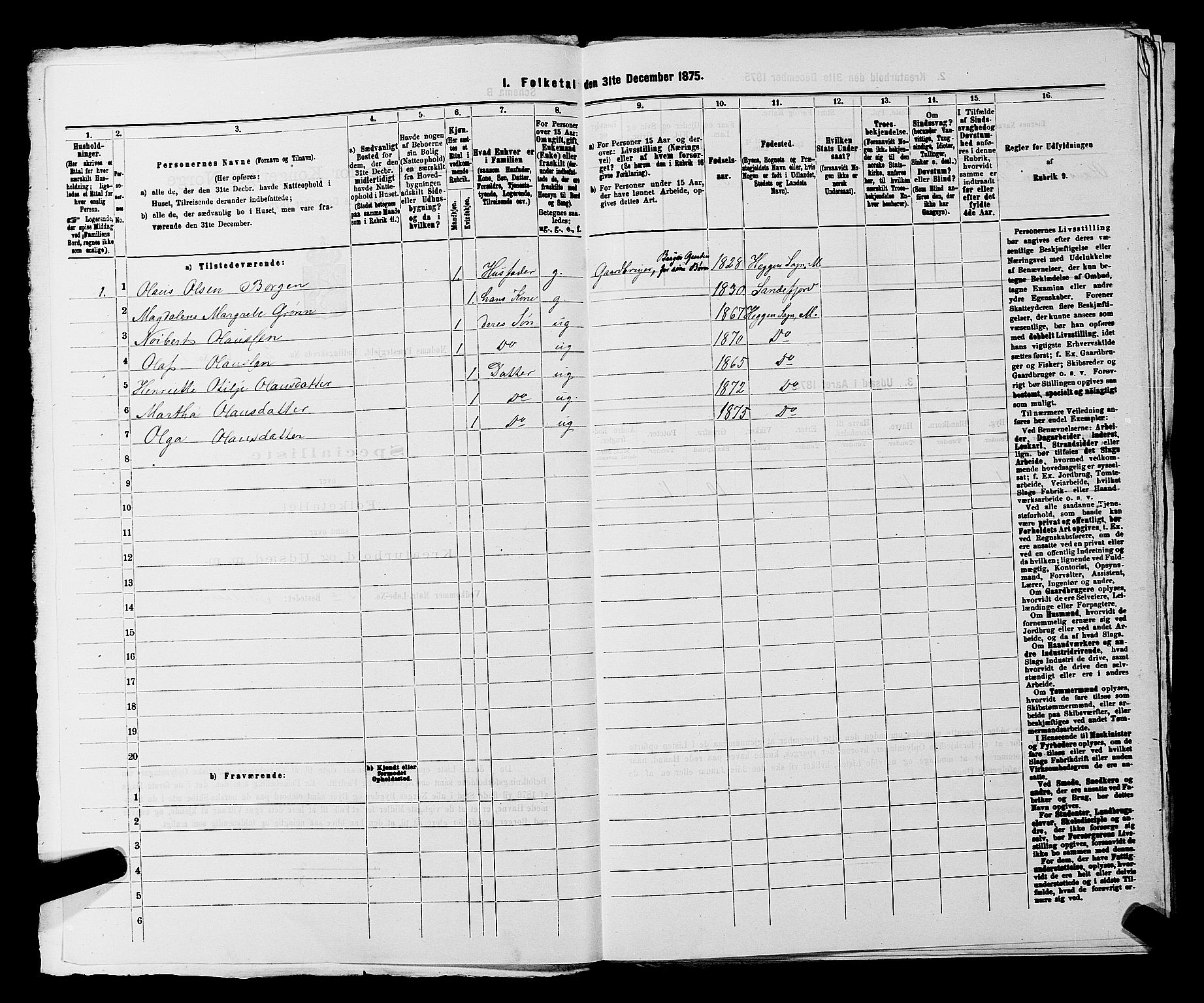 SAKO, 1875 census for 0623P Modum, 1875, p. 234