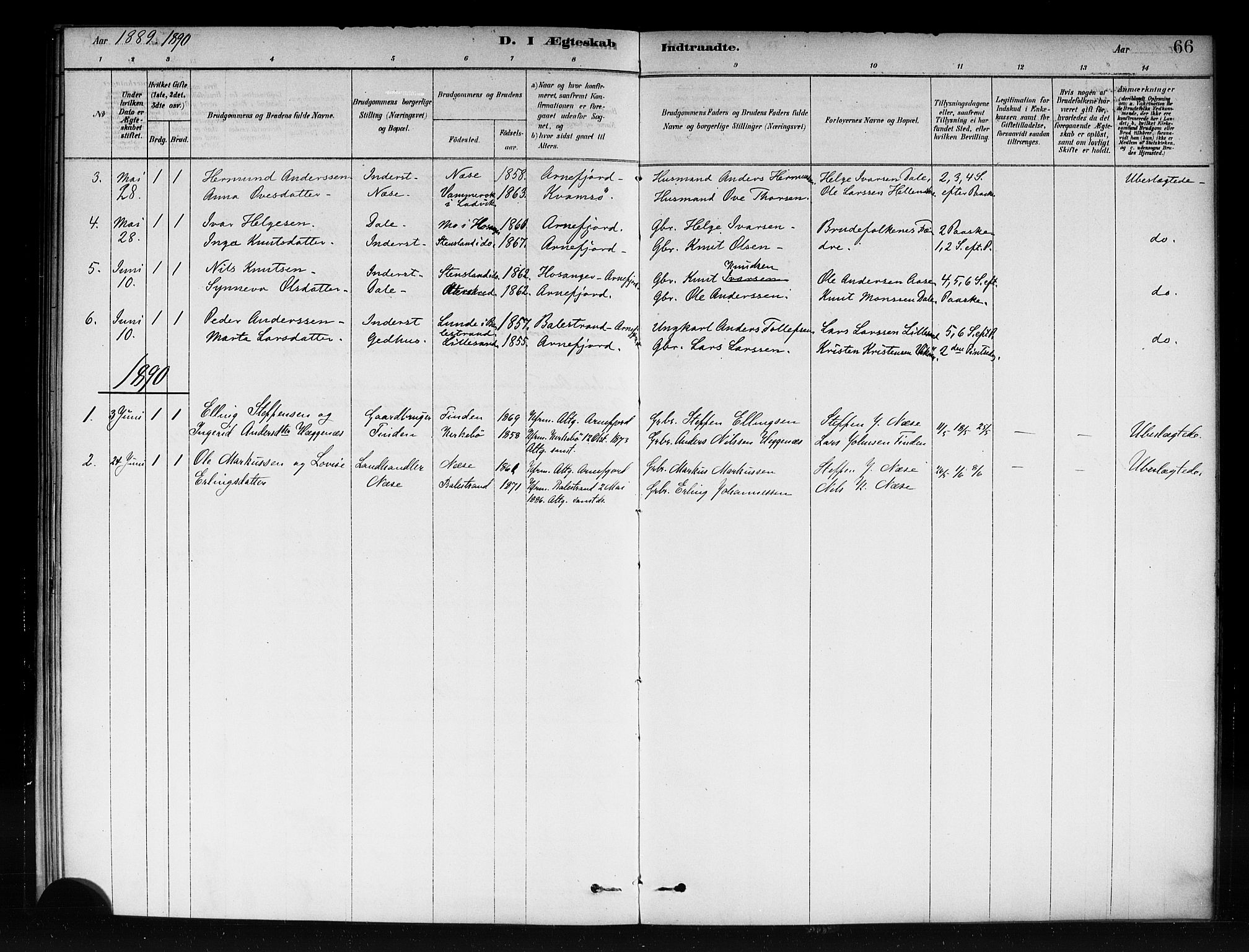 Vik sokneprestembete, AV/SAB-A-81501/H/Haa/Haac/L0001: Parish register (official) no. C 1, 1878-1890, p. 66