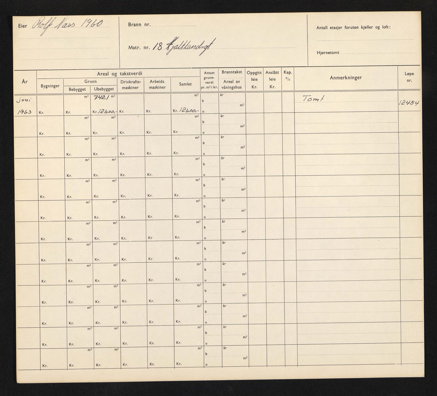 Stavanger kommune. Skattetakstvesenet, BYST/A-0440/F/Fa/Faa/L0018/0007: Skattetakstkort / Hjaltlandsgata 16 - Hjelmelandsgata 6