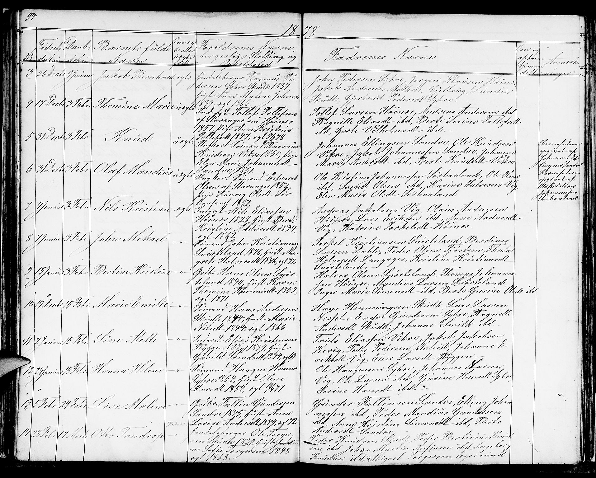 Skudenes sokneprestkontor, SAST/A -101849/H/Ha/Hab/L0004: Parish register (copy) no. B 4, 1865-1884, p. 94