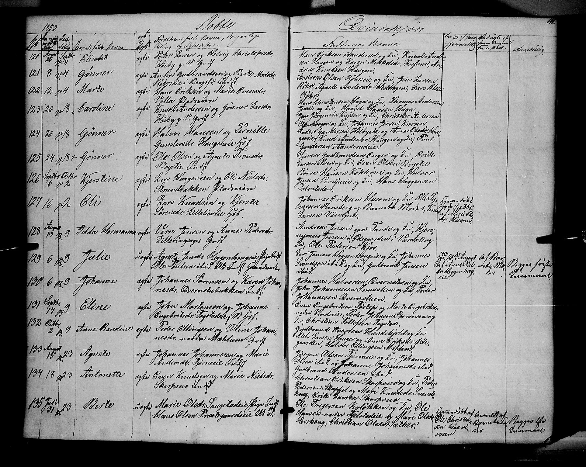 Ringsaker prestekontor, SAH/PREST-014/K/Ka/L0009: Parish register (official) no. 9, 1850-1860, p. 111