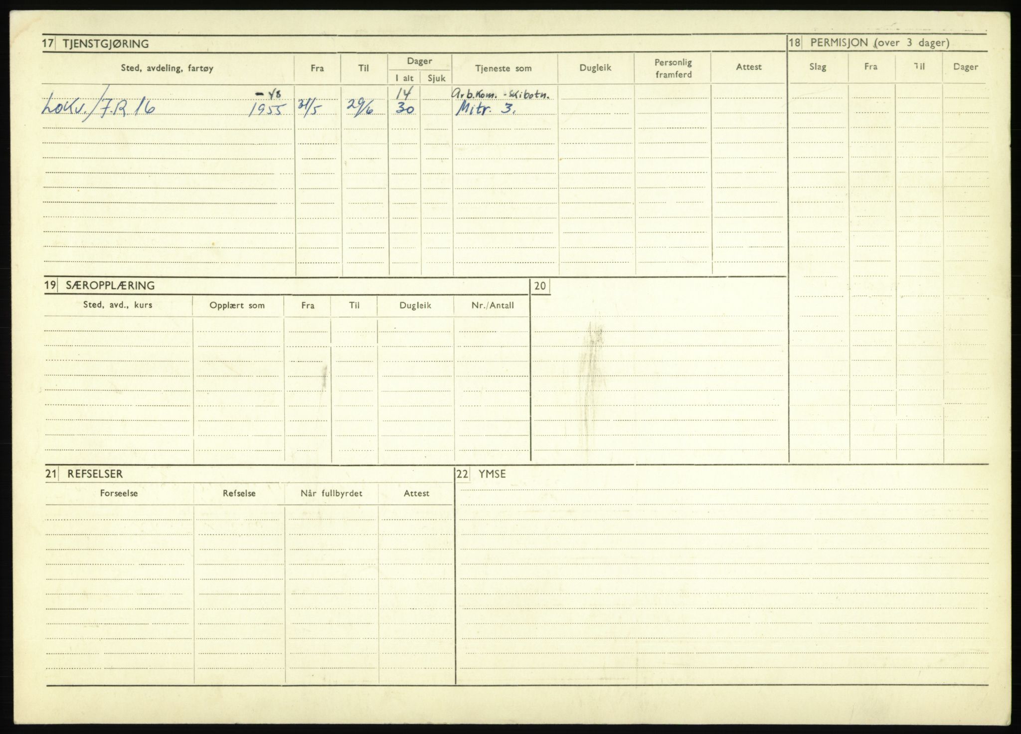 Forsvaret, Troms infanteriregiment nr. 16, AV/RA-RAFA-3146/P/Pa/L0017: Rulleblad for regimentets menige mannskaper, årsklasse 1933, 1933, p. 870