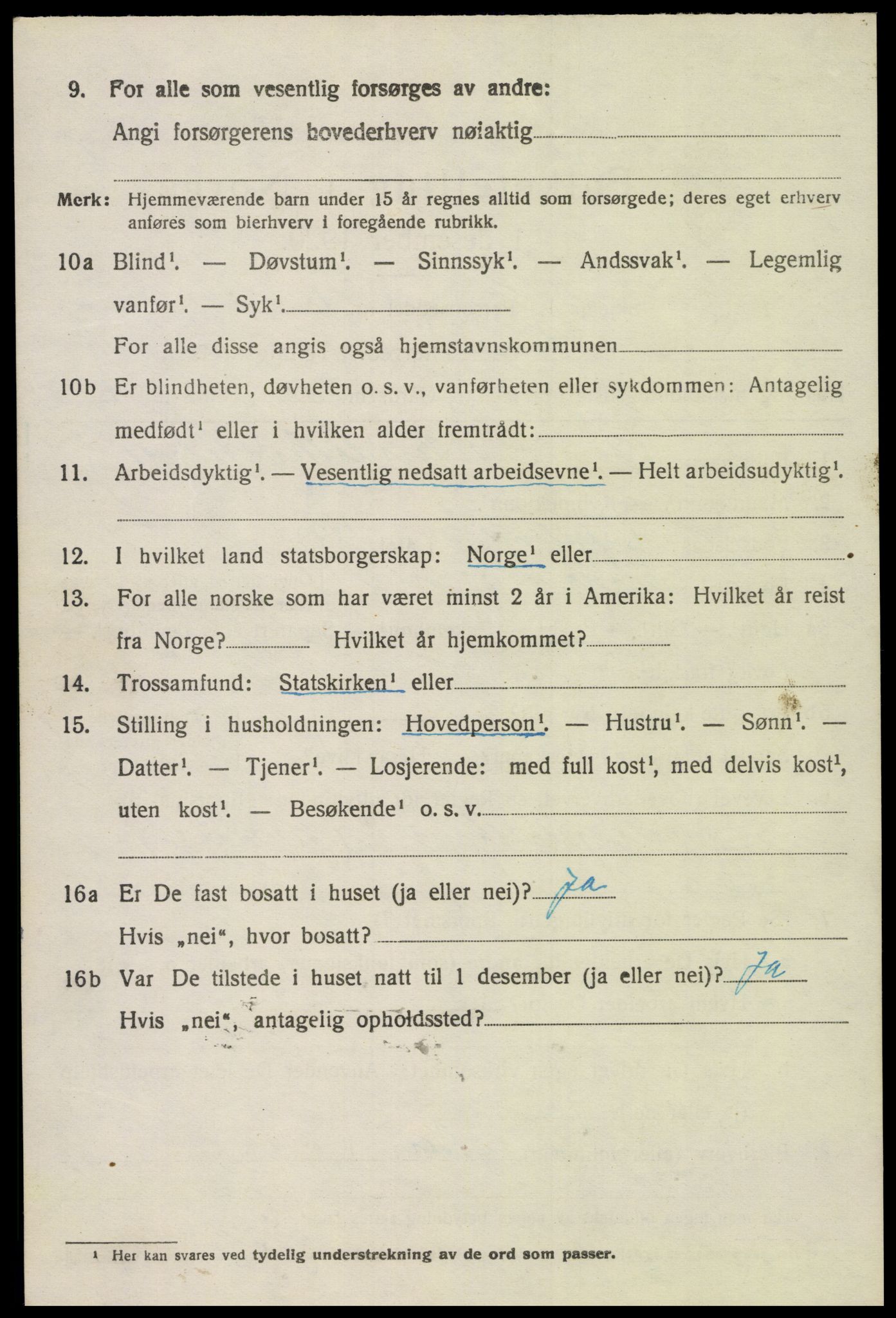 SAK, 1920 census for Åmli, 1920, p. 4224