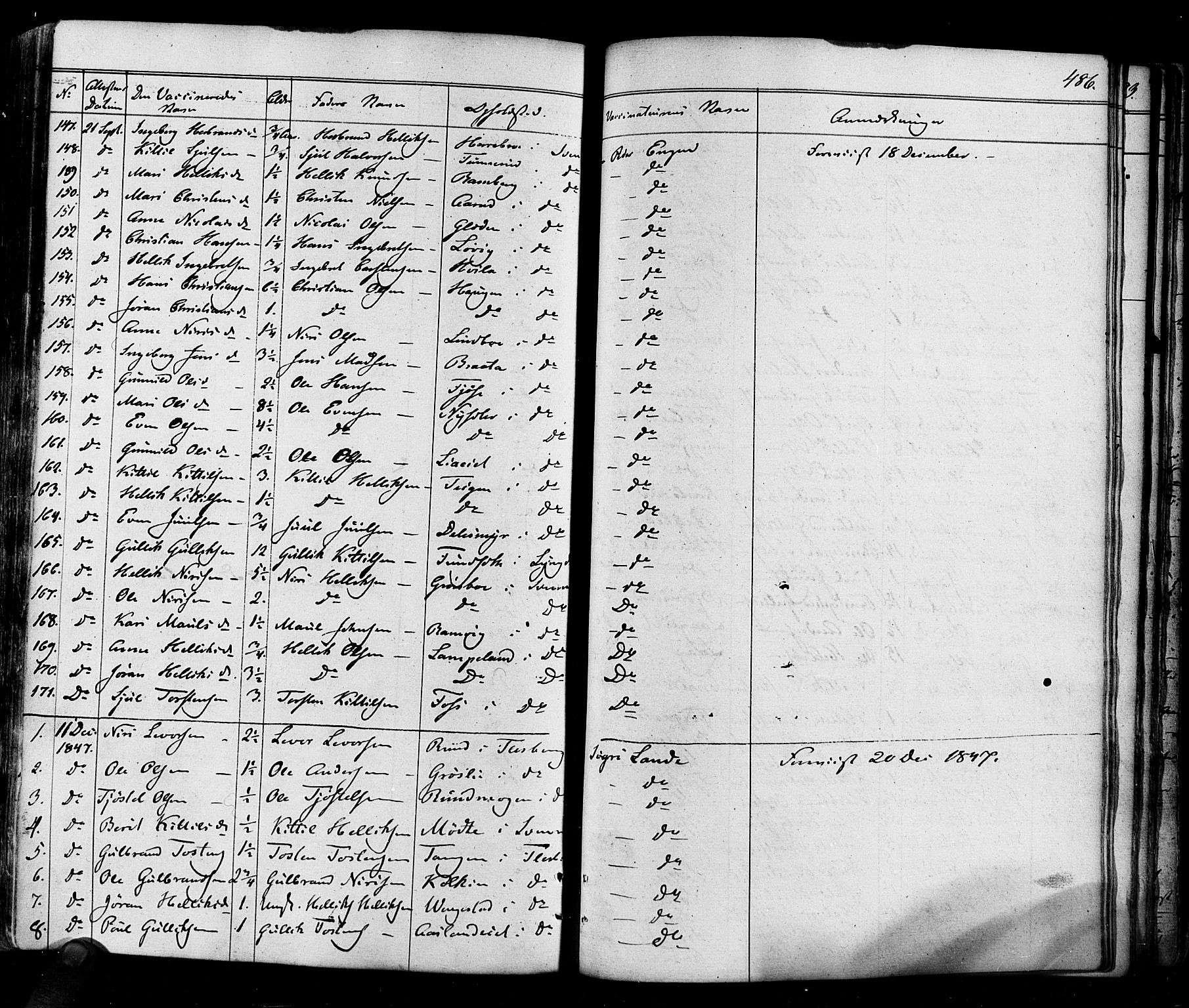 Flesberg kirkebøker, AV/SAKO-A-18/F/Fa/L0006: Parish register (official) no. I 6, 1834-1860, p. 486