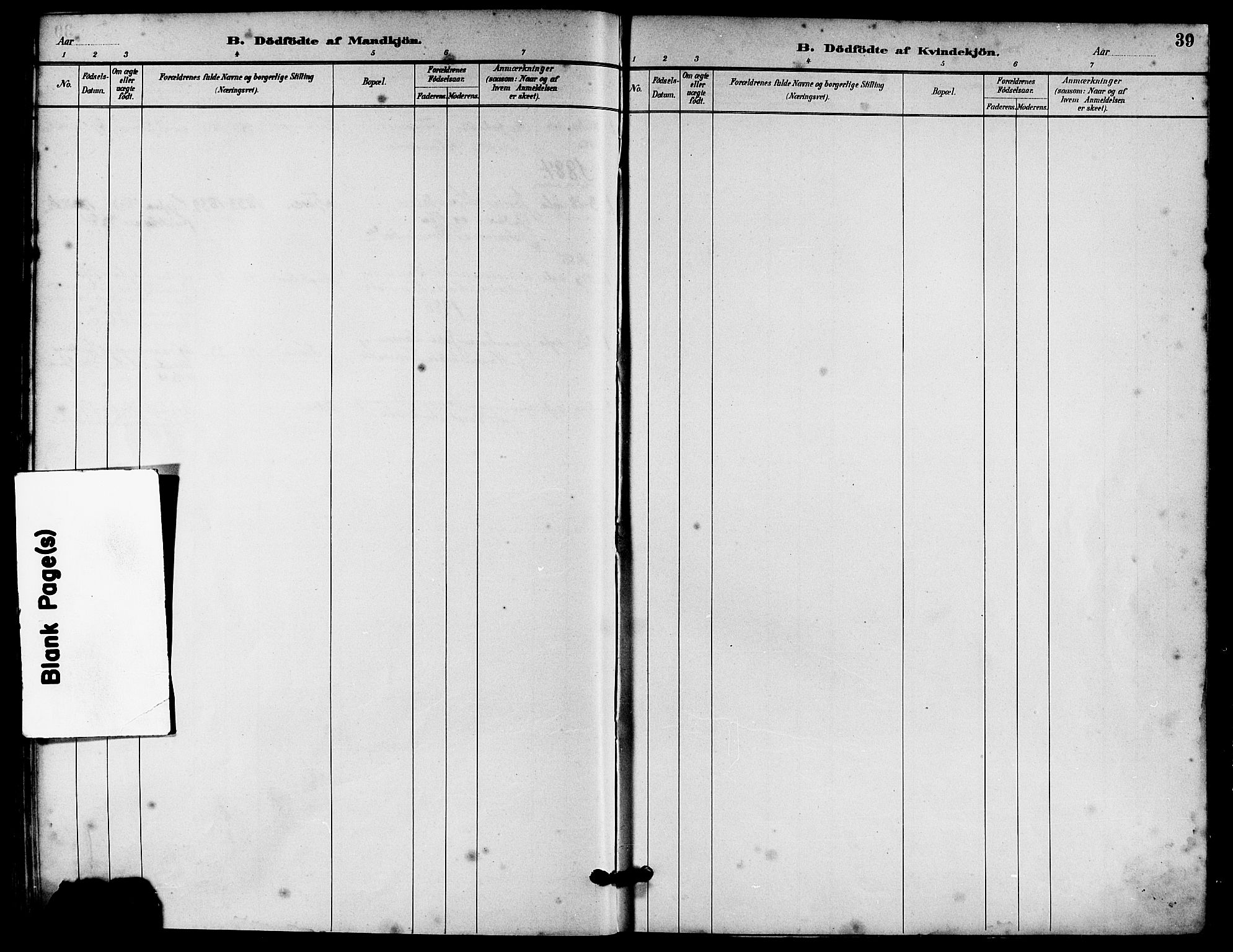 Håland sokneprestkontor, AV/SAST-A-101802/001/30BA/L0010: Parish register (official) no. A 9, 1883-1888, p. 39