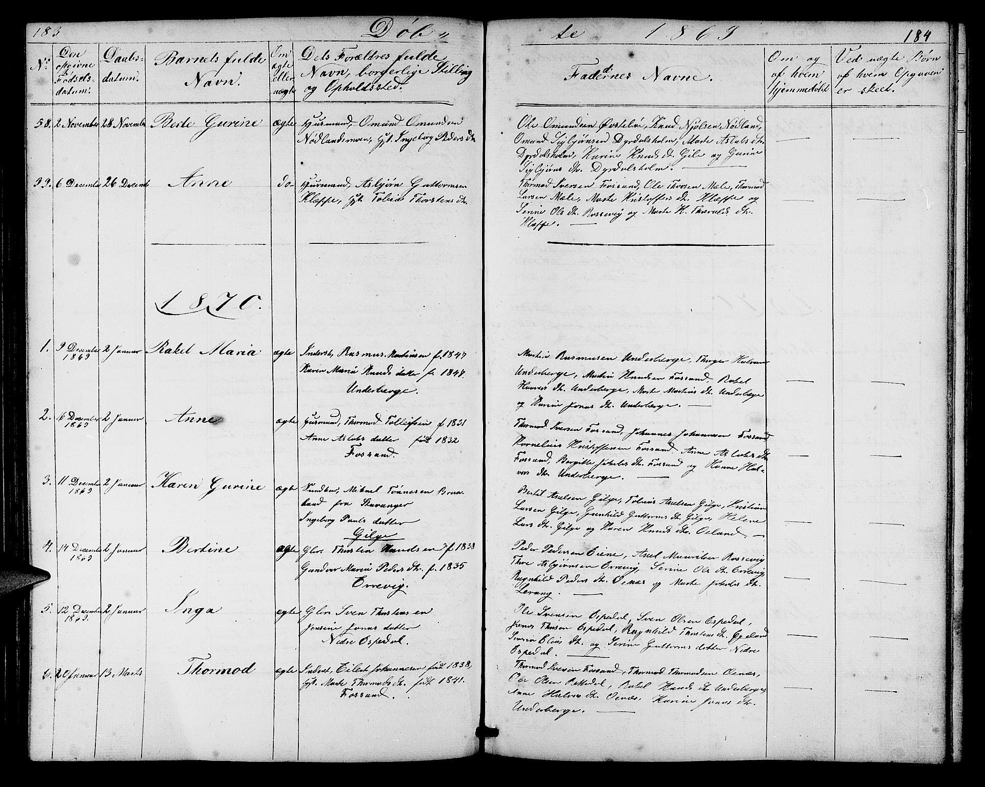 Høgsfjord sokneprestkontor, SAST/A-101624/H/Ha/Hab/L0002: Parish register (copy) no. B 2, 1855-1882, p. 183-184