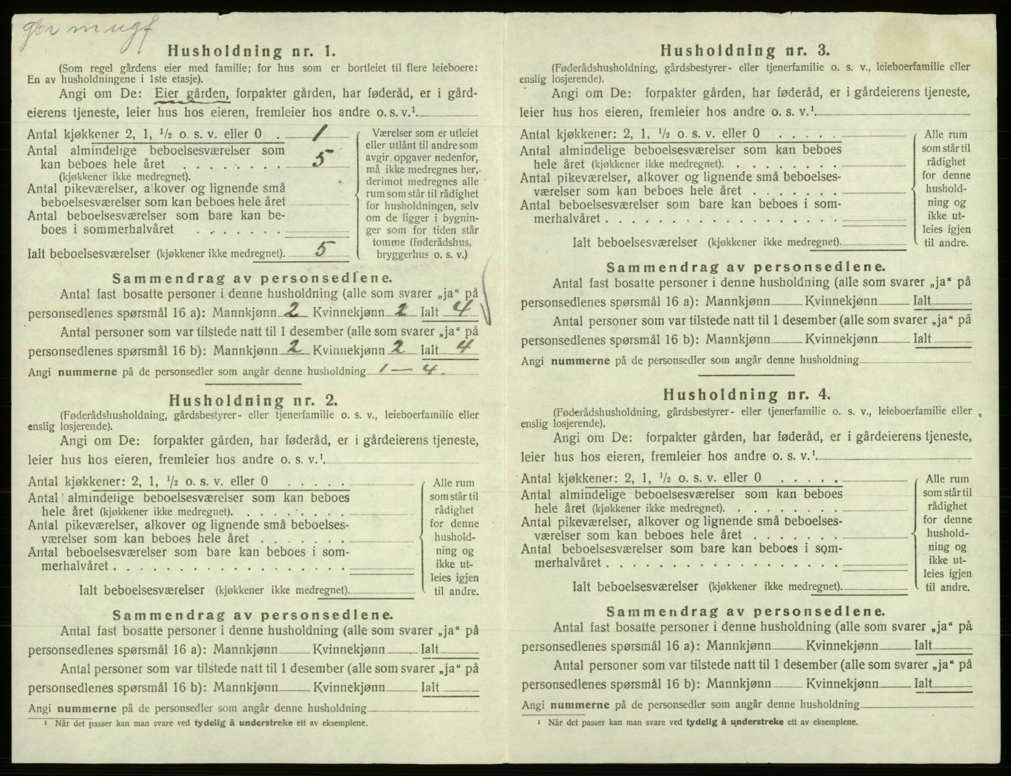 SAB, 1920 census for Samnanger, 1920, p. 202