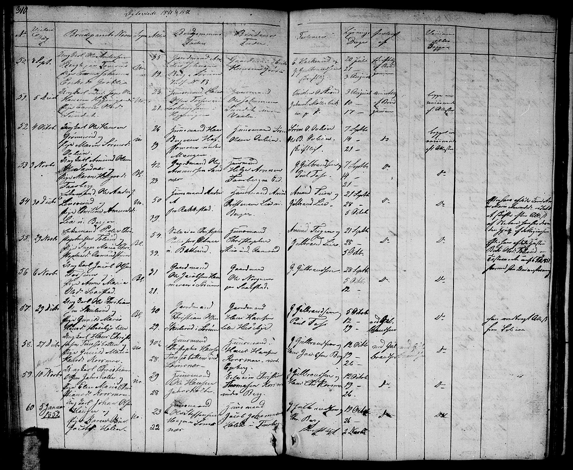 Aurskog prestekontor Kirkebøker, AV/SAO-A-10304a/G/Ga/L0002: Parish register (copy) no. I 2, 1829-1857, p. 310