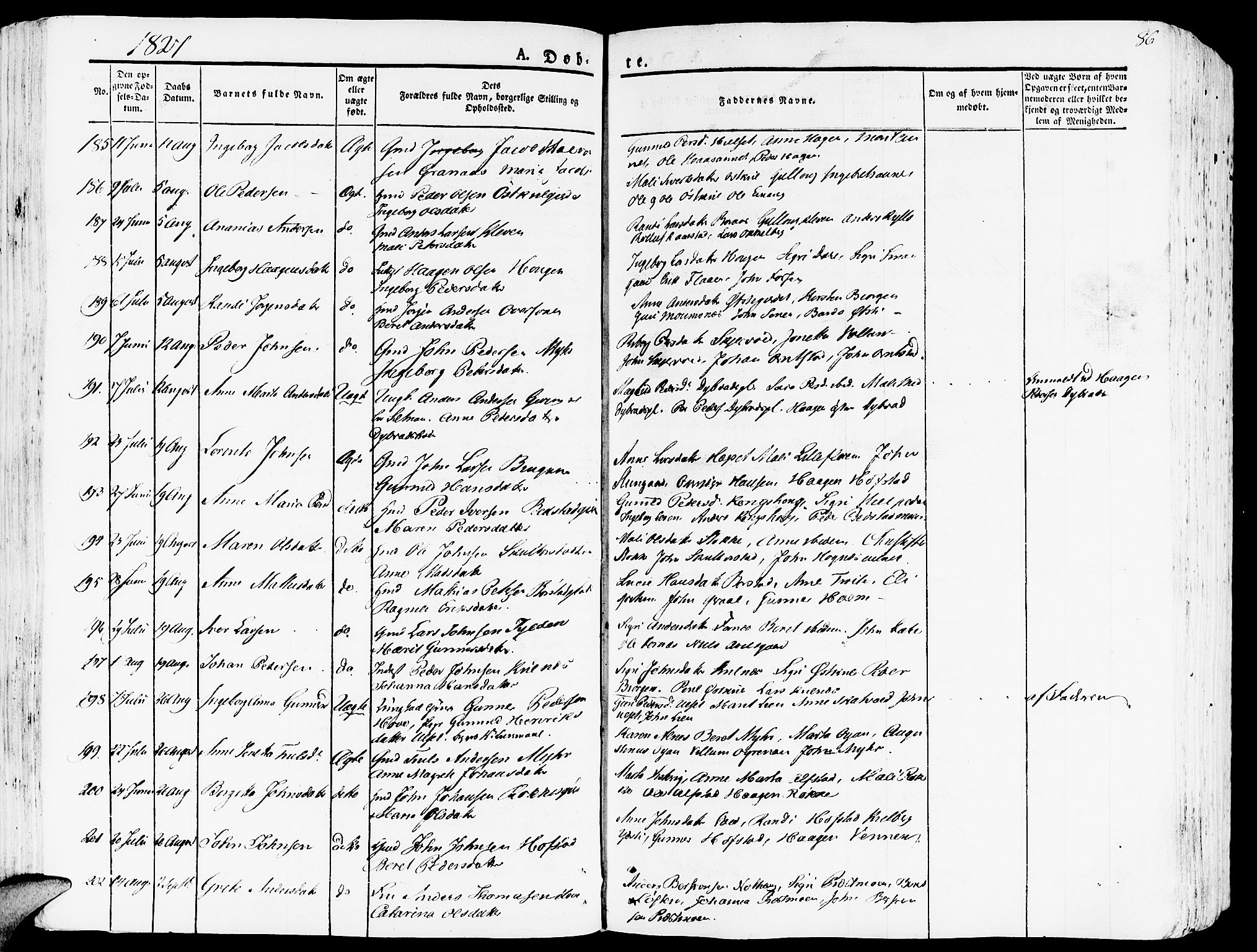 Ministerialprotokoller, klokkerbøker og fødselsregistre - Nord-Trøndelag, AV/SAT-A-1458/709/L0070: Parish register (official) no. 709A10, 1820-1832, p. 86