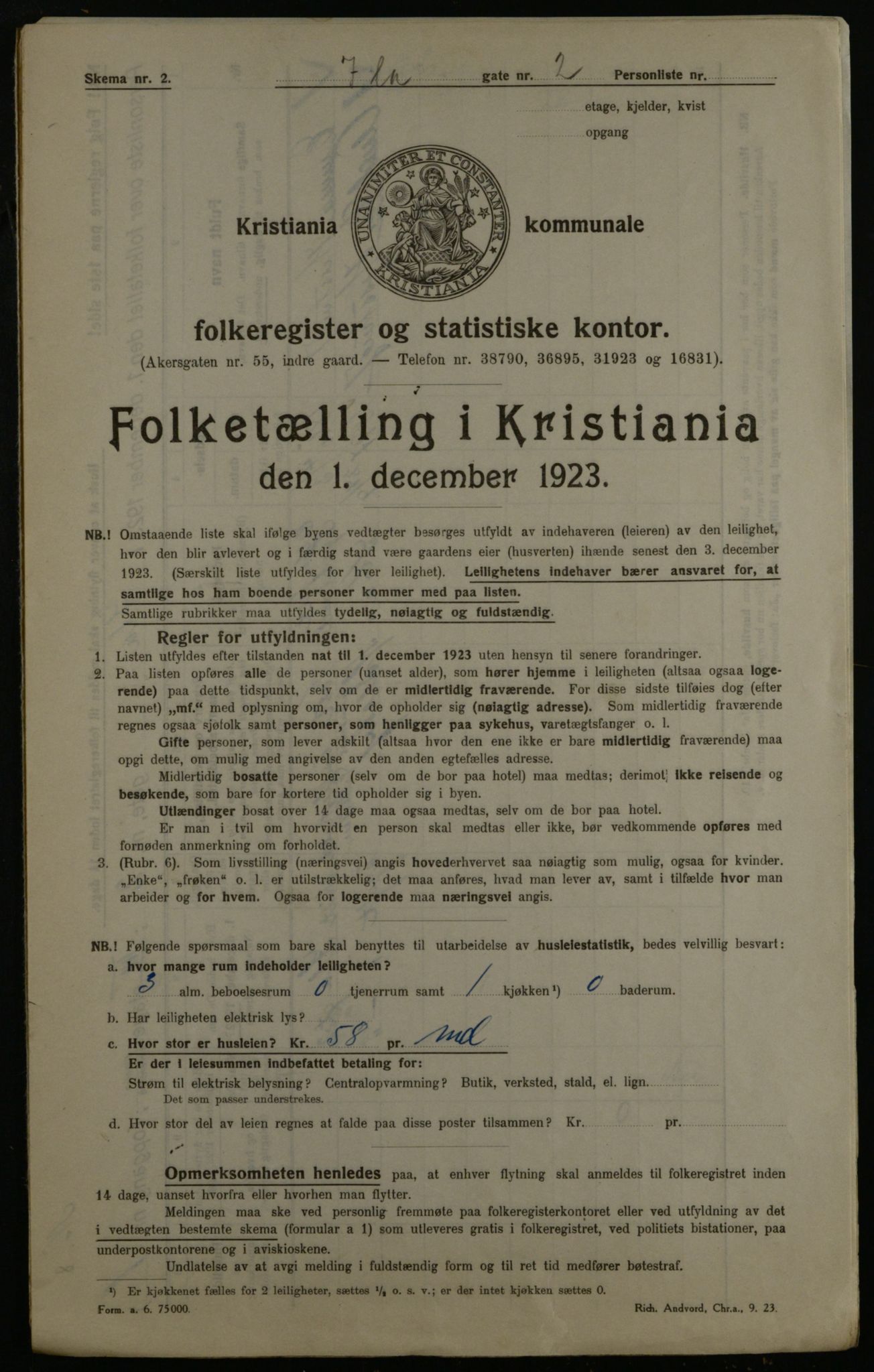 OBA, Municipal Census 1923 for Kristiania, 1923, p. 48337