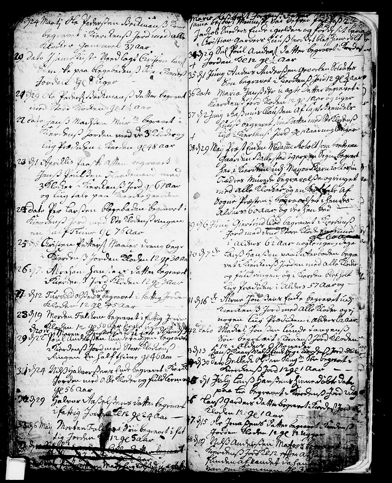 Skien kirkebøker, SAKO/A-302/F/Fa/L0002: Parish register (official) no. 2, 1716-1757, p. 233