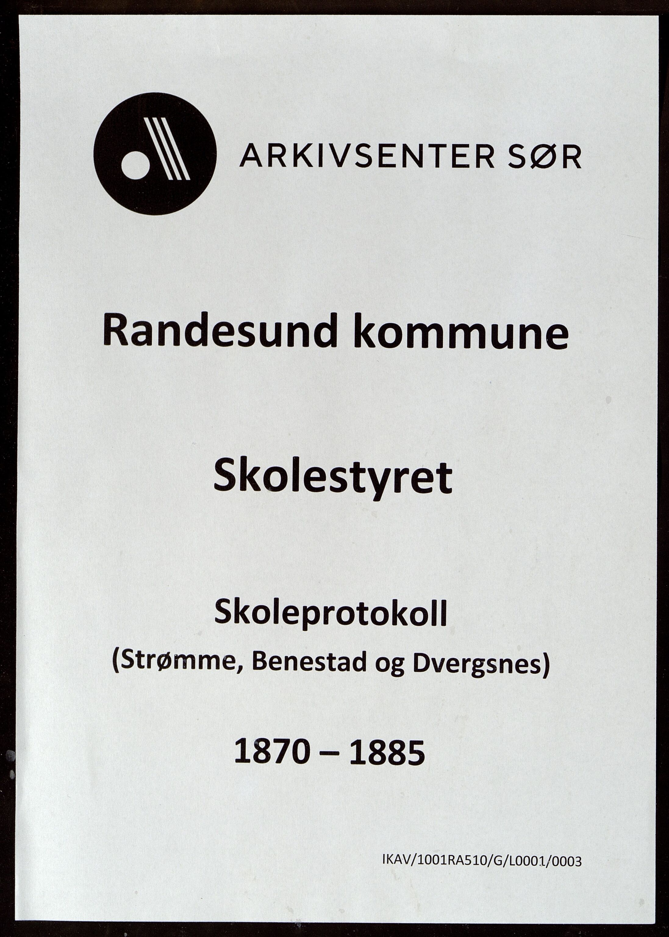 Randesund kommune - Skolestyret, ARKSOR/1001RA510/G/L0001/0003: Skoleprotokoller / Protokoll over skolehold og skolesøkningen (Strømme, Benestad, Dvergsnes), 1870-1885