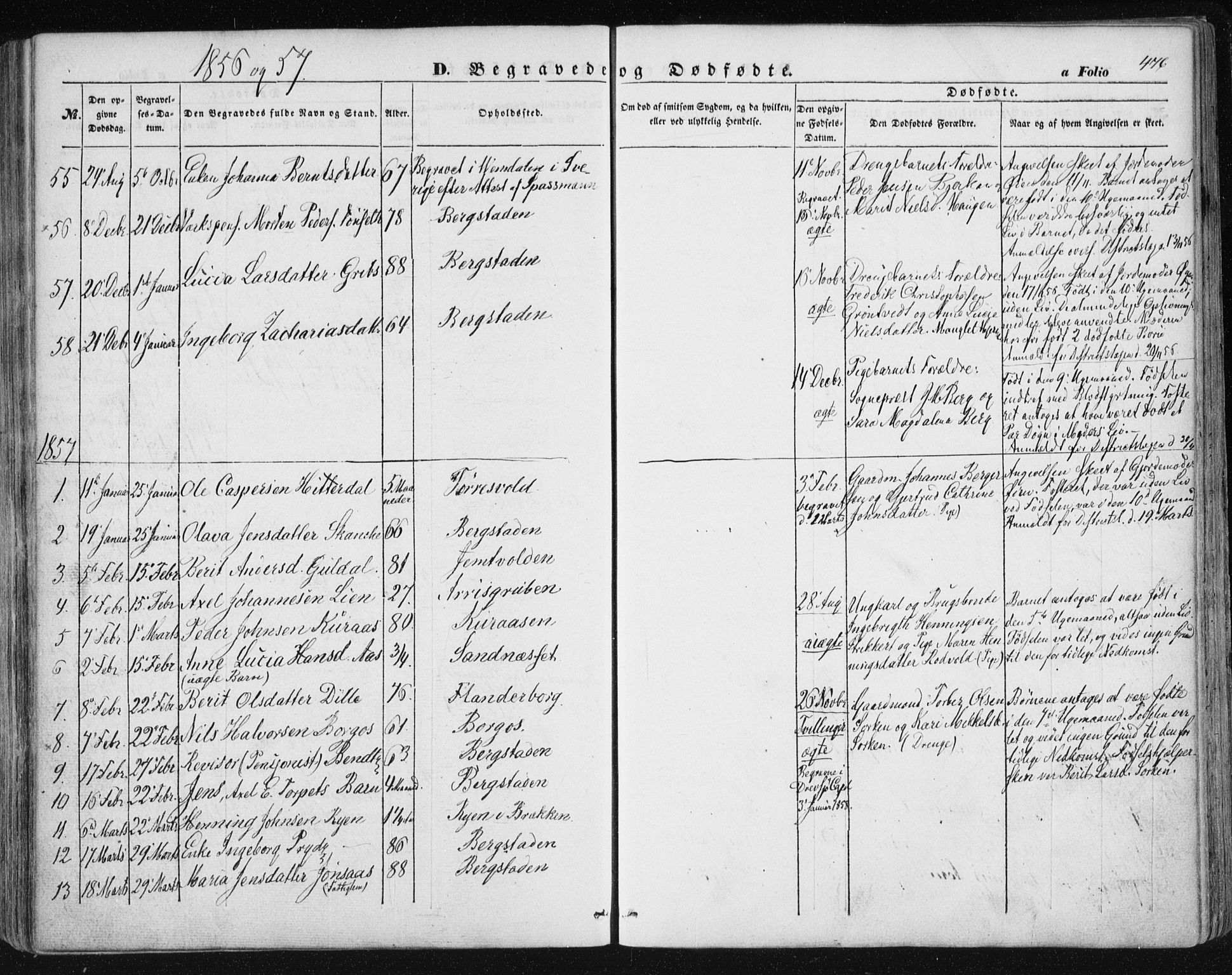 Ministerialprotokoller, klokkerbøker og fødselsregistre - Sør-Trøndelag, SAT/A-1456/681/L0931: Parish register (official) no. 681A09, 1845-1859, p. 476