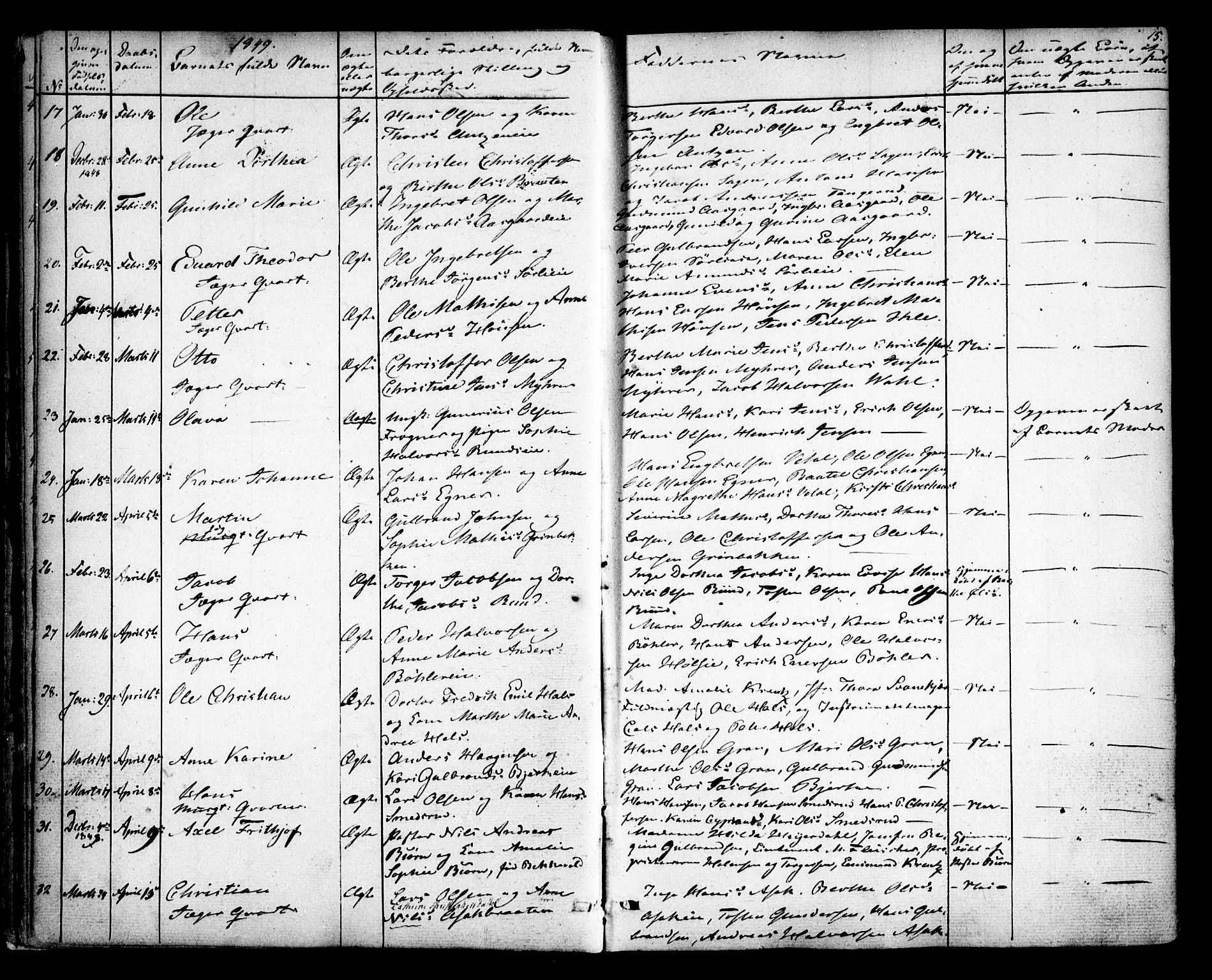 Sørum prestekontor Kirkebøker, AV/SAO-A-10303/F/Fa/L0005: Parish register (official) no. I 5, 1846-1863, p. 15