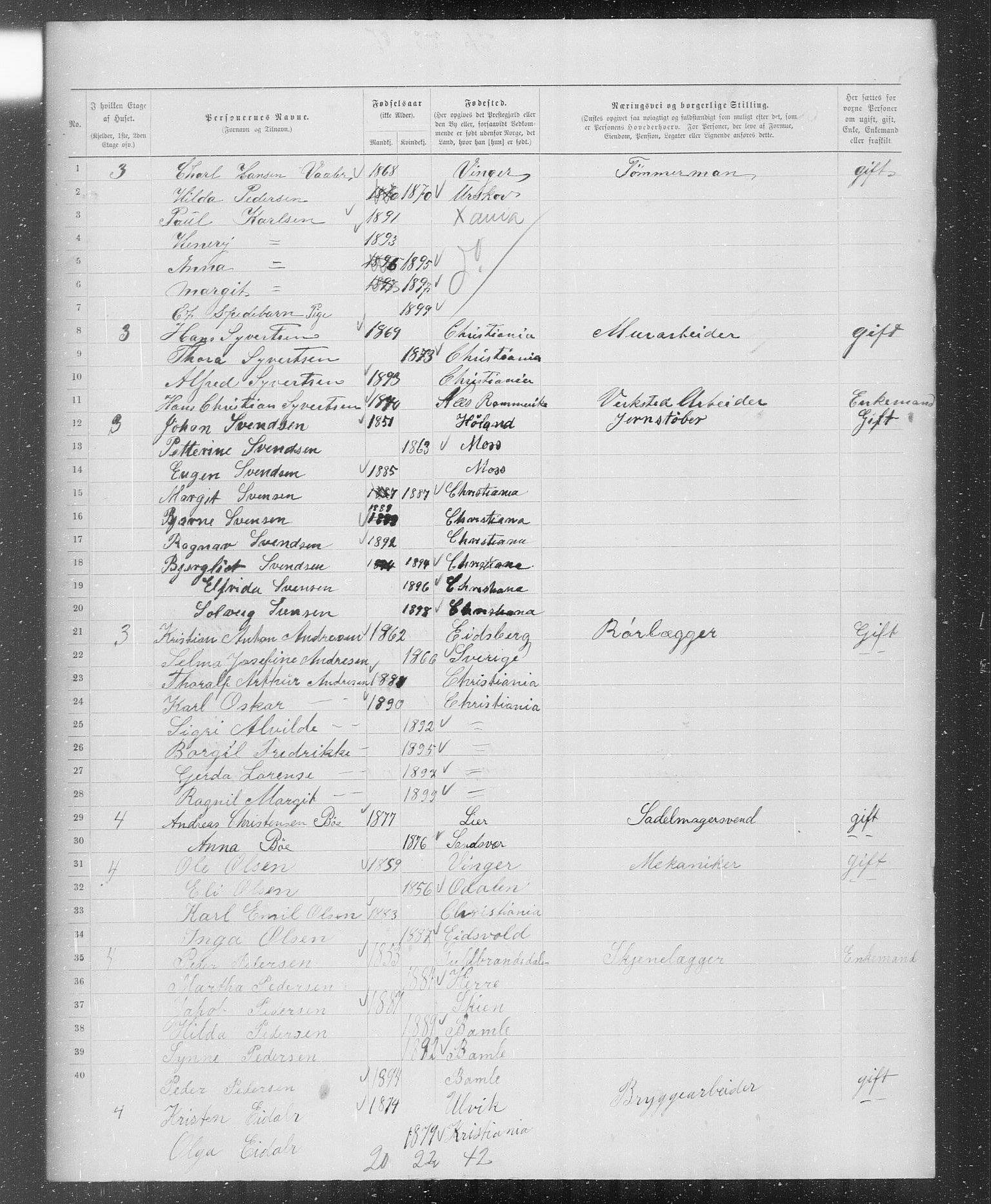 OBA, Municipal Census 1899 for Kristiania, 1899, p. 1690