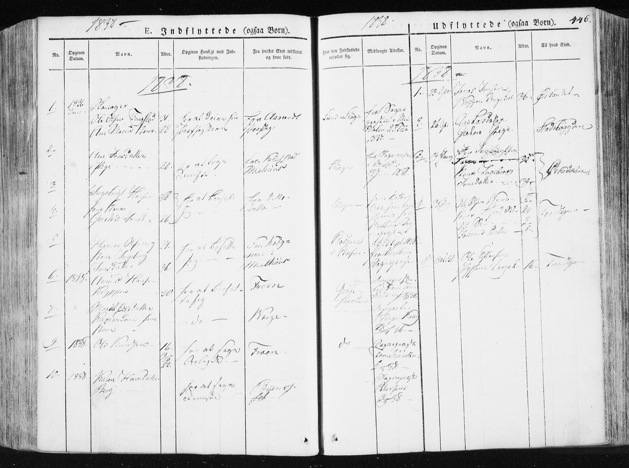 Ministerialprotokoller, klokkerbøker og fødselsregistre - Sør-Trøndelag, SAT/A-1456/665/L0771: Parish register (official) no. 665A06, 1830-1856, p. 446