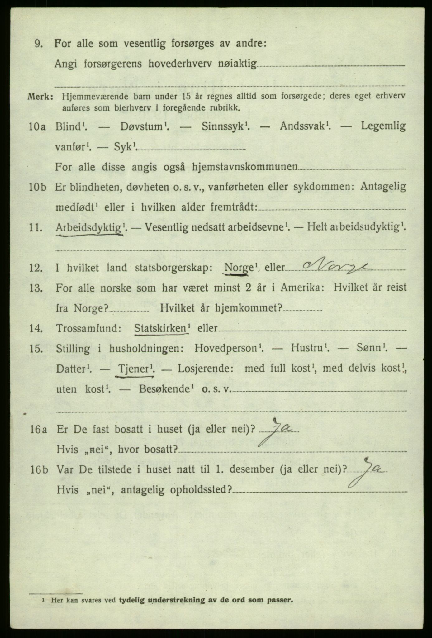 SAB, 1920 census for Askvoll, 1920, p. 2985