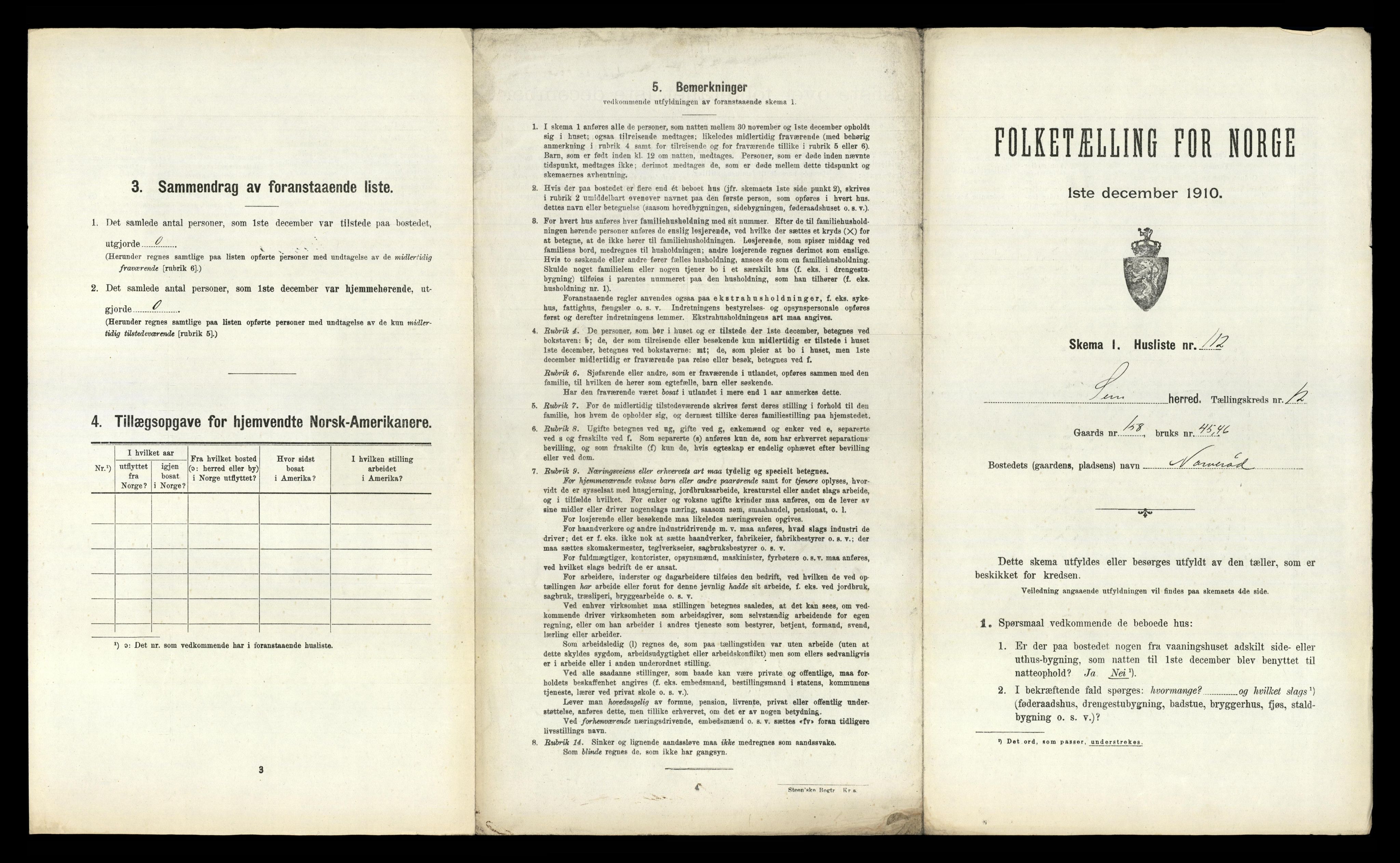 RA, 1910 census for Sem, 1910, p. 2314