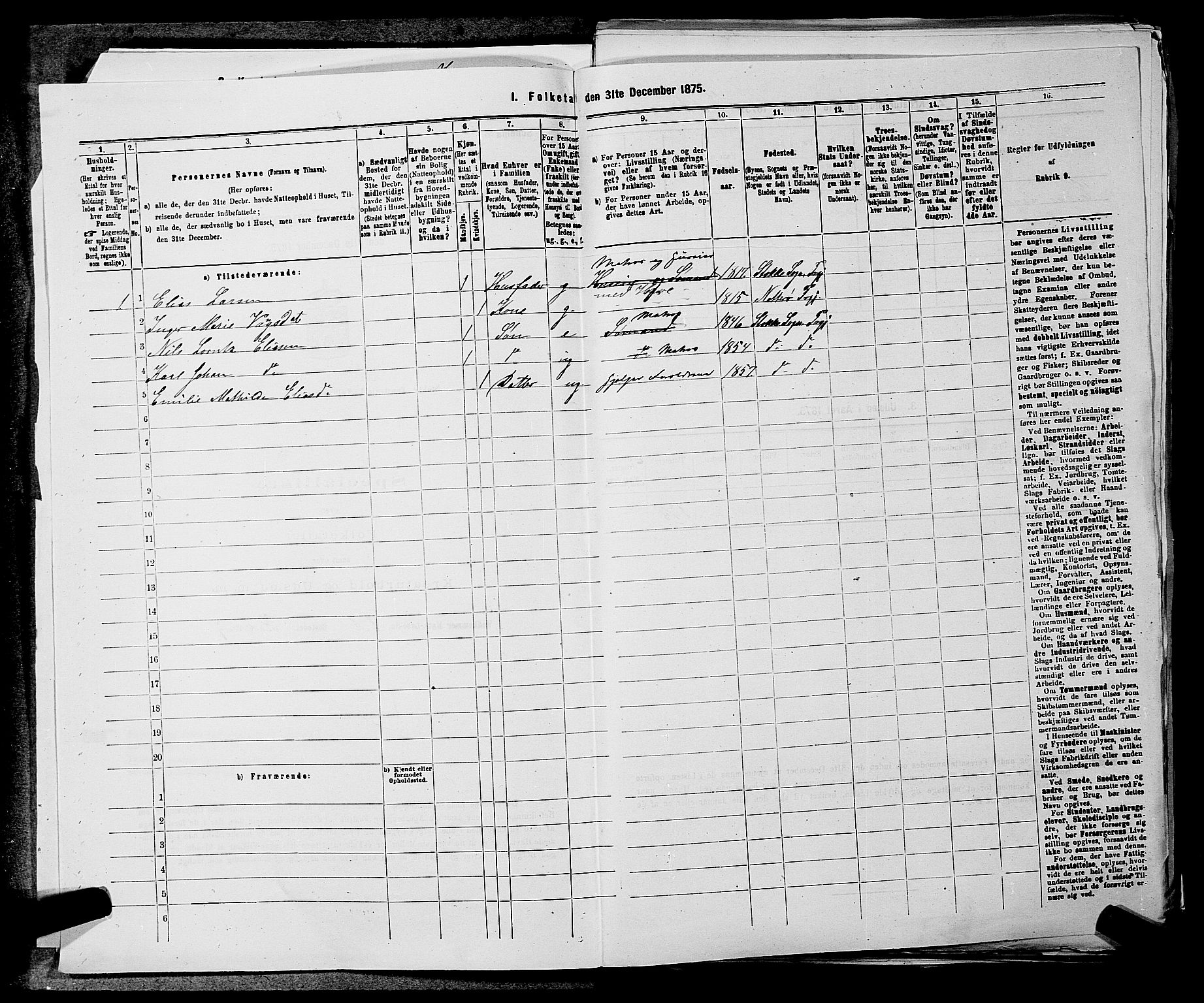 SAKO, 1875 census for 0720P Stokke, 1875, p. 62