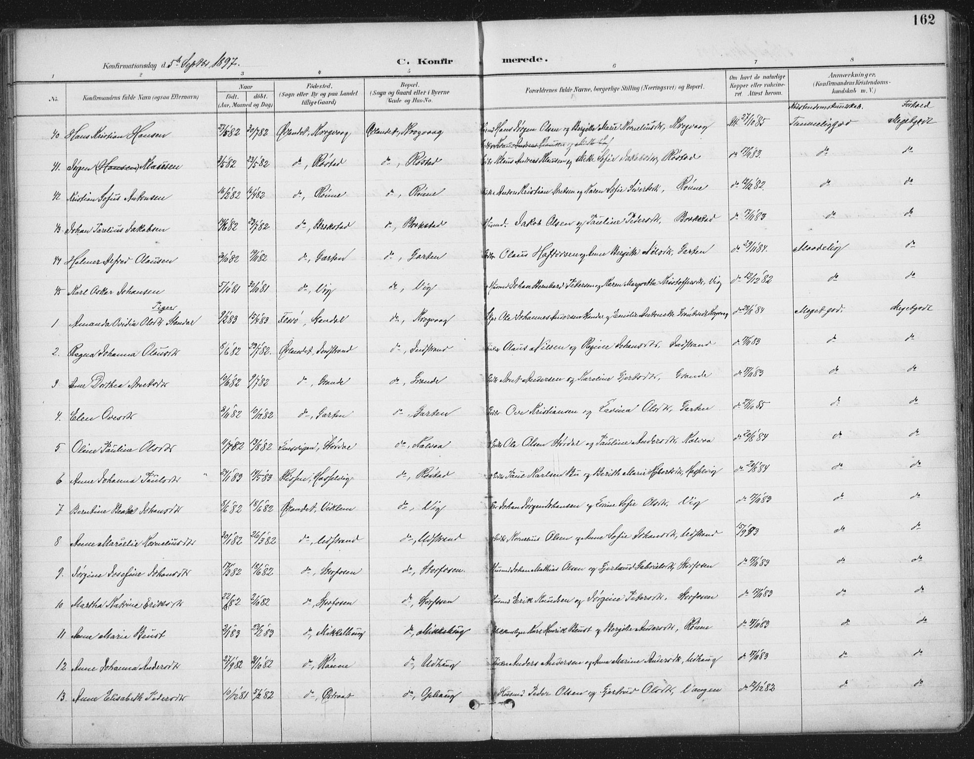 Ministerialprotokoller, klokkerbøker og fødselsregistre - Sør-Trøndelag, SAT/A-1456/659/L0743: Parish register (official) no. 659A13, 1893-1910, p. 162