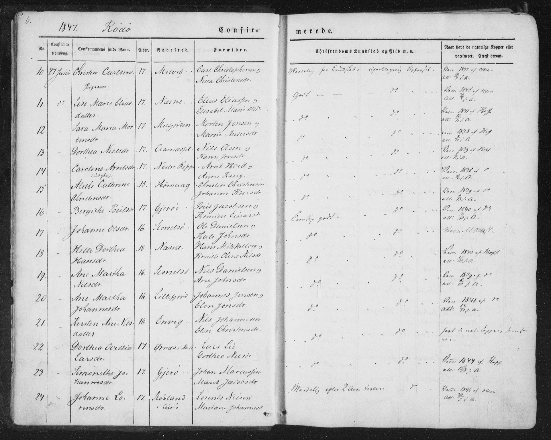 Ministerialprotokoller, klokkerbøker og fødselsregistre - Nordland, AV/SAT-A-1459/841/L0604: Parish register (official) no. 841A09 /1, 1845-1862, p. 6