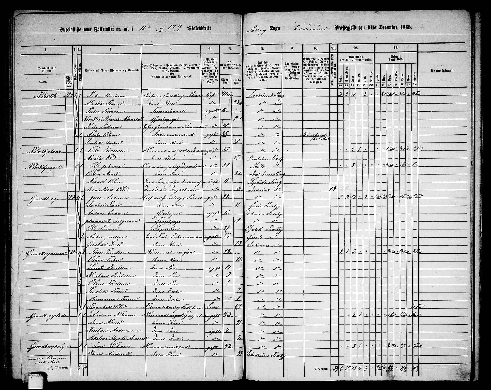 RA, 1865 census for Inderøy, 1865, p. 205