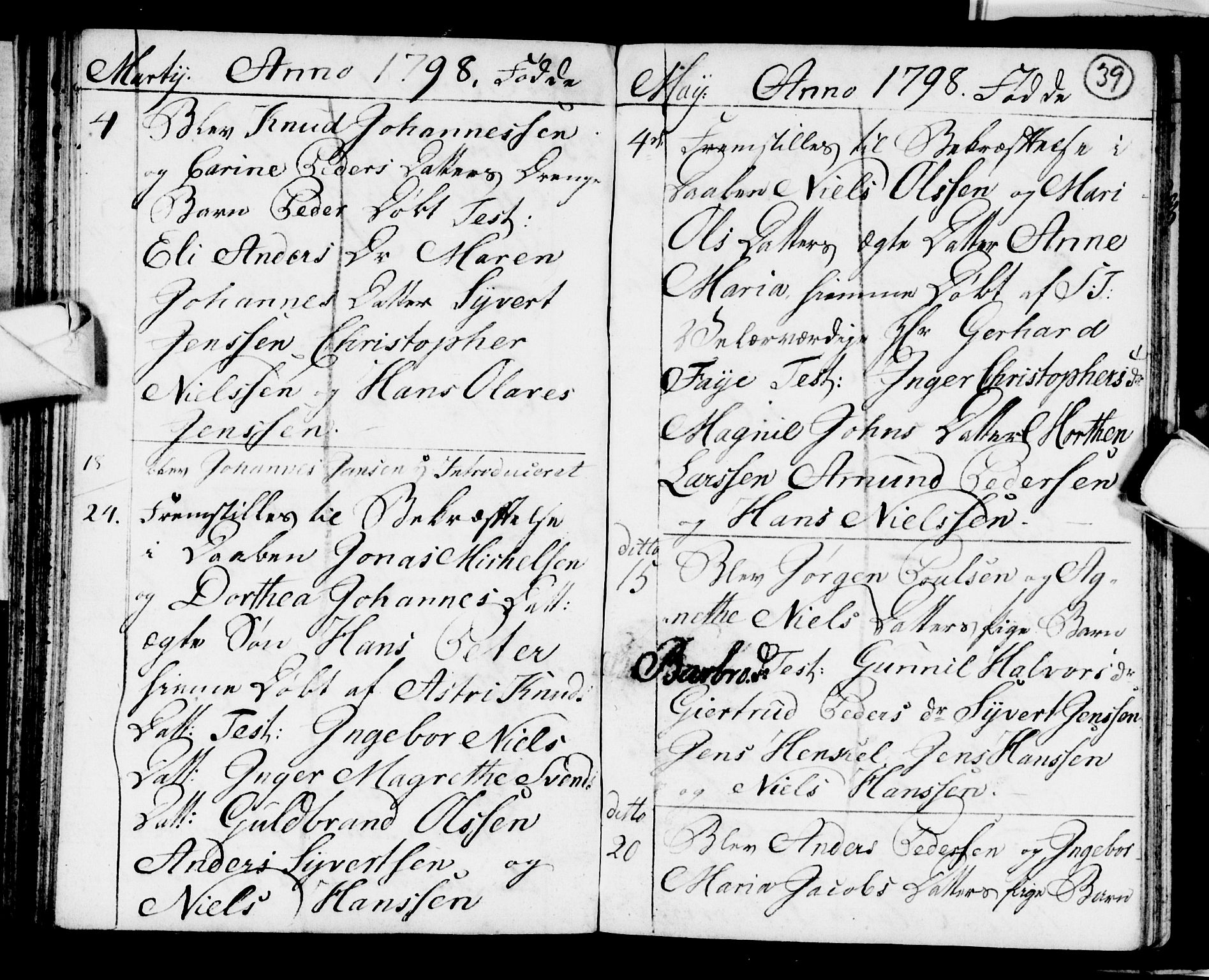 Strømsø kirkebøker, AV/SAKO-A-246/F/Fb/L0003: Parish register (official) no. II 3, 1793-1799, p. 39