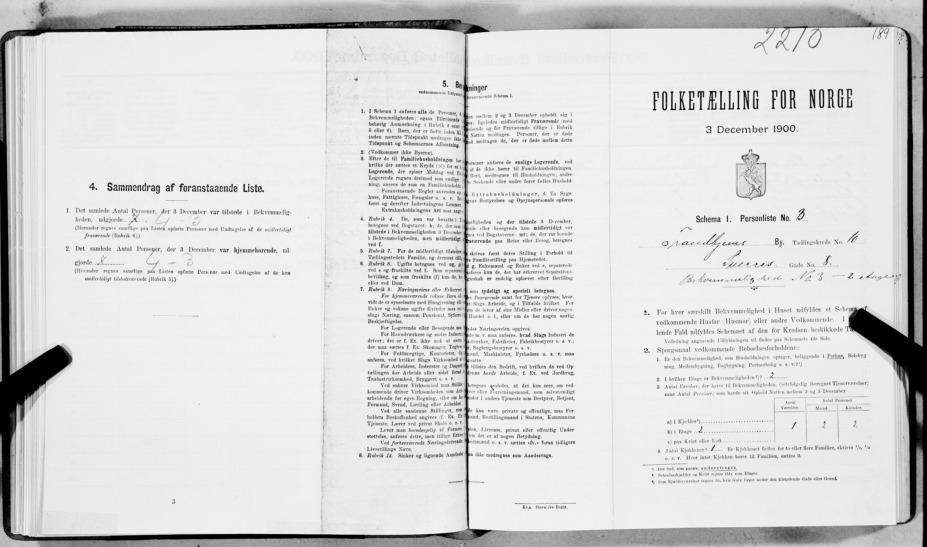 SAT, 1900 census for Trondheim, 1900, p. 1674