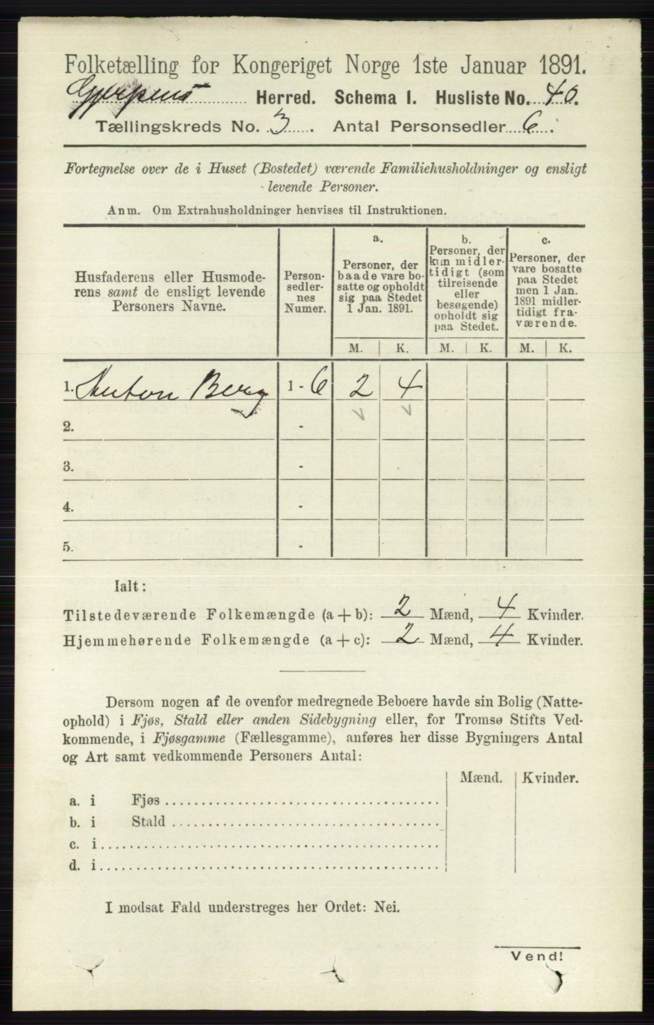 RA, 1891 census for 0812 Gjerpen, 1891, p. 1449