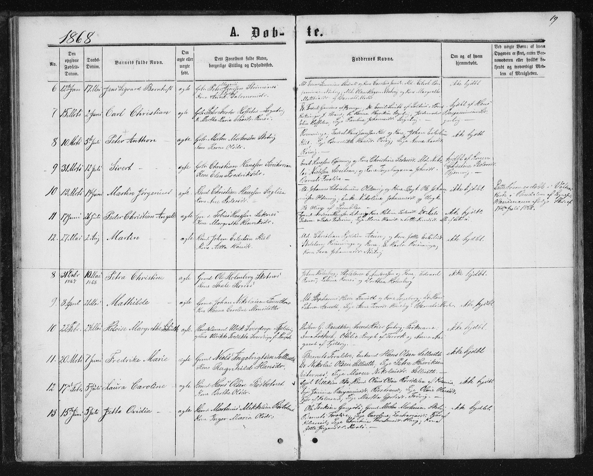 Ministerialprotokoller, klokkerbøker og fødselsregistre - Nord-Trøndelag, AV/SAT-A-1458/788/L0696: Parish register (official) no. 788A03, 1863-1877, p. 19