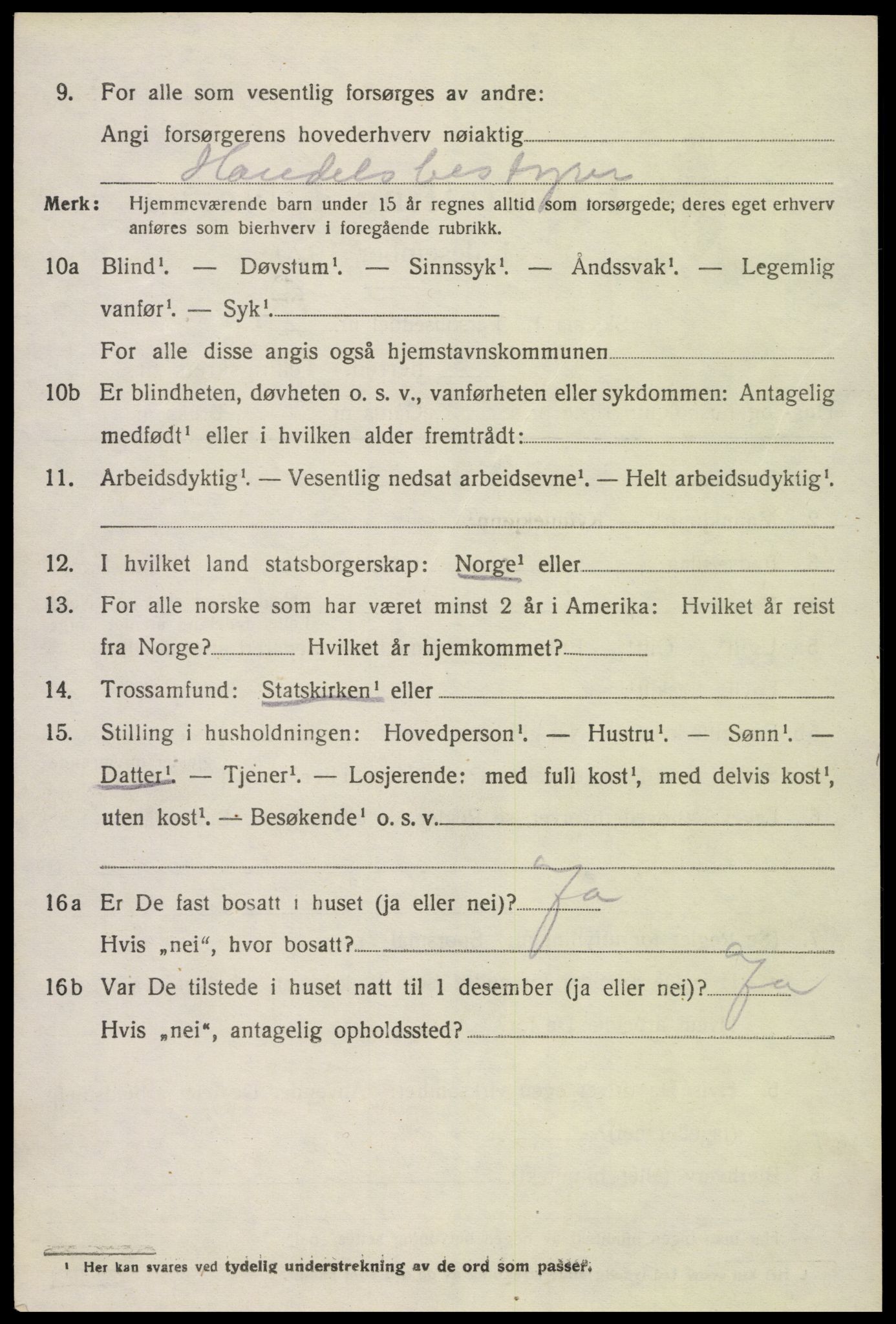 SAK, 1920 census for Gjøvdal, 1920, p. 827