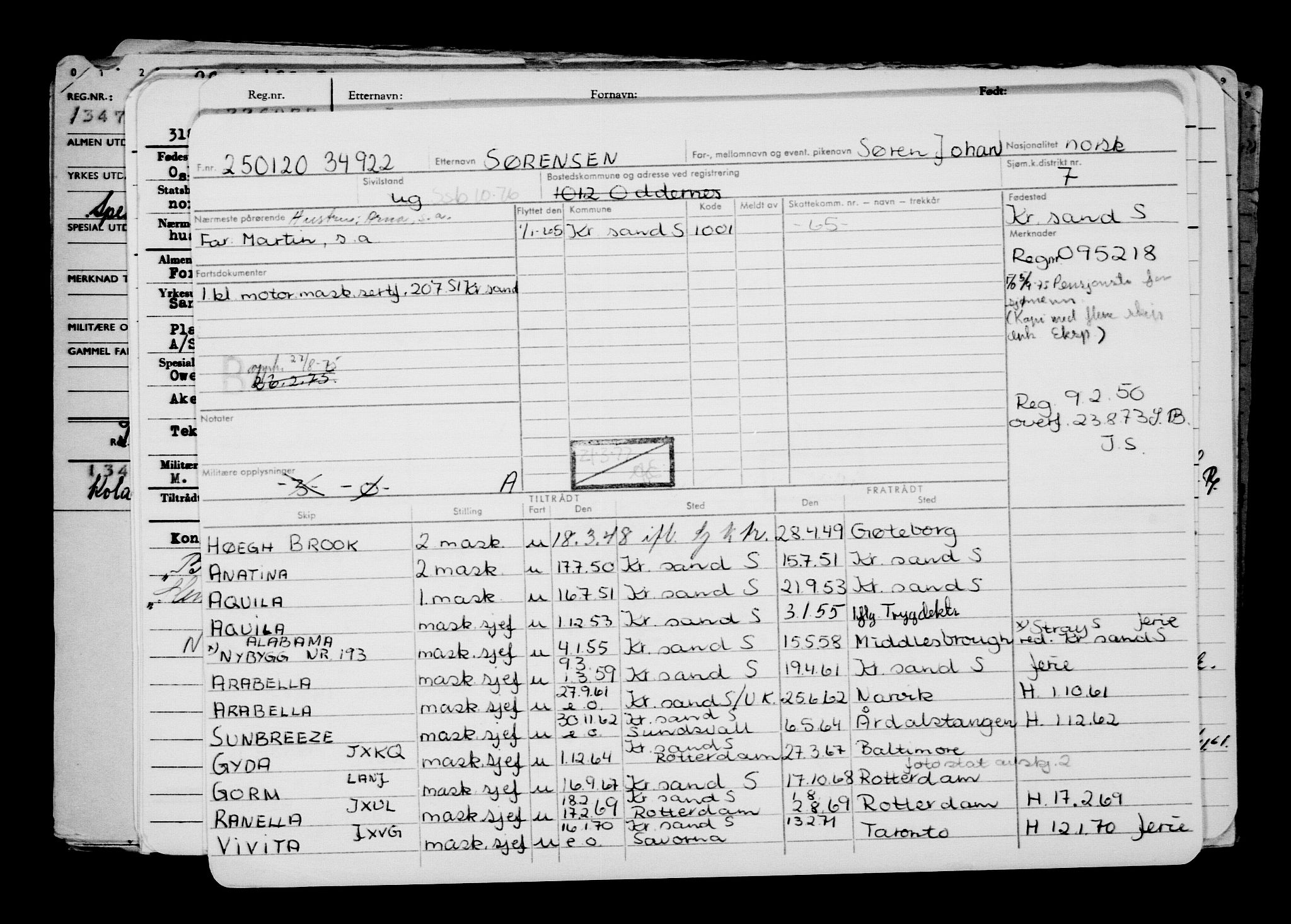 Direktoratet for sjømenn, AV/RA-S-3545/G/Gb/L0176: Hovedkort, 1920, p. 395